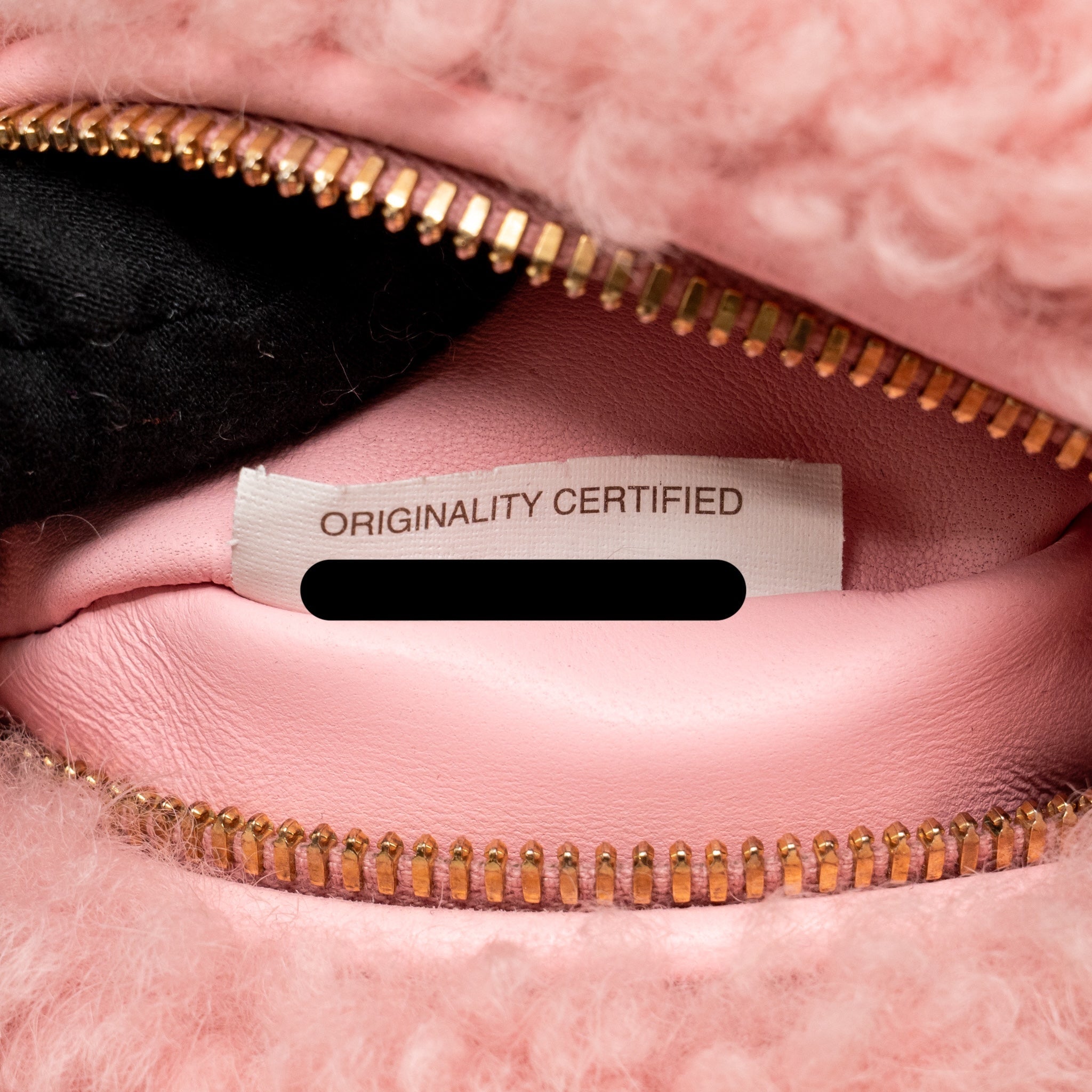 BOTTEGA VENETA MINI JODIE SHEARLING PINK GHW