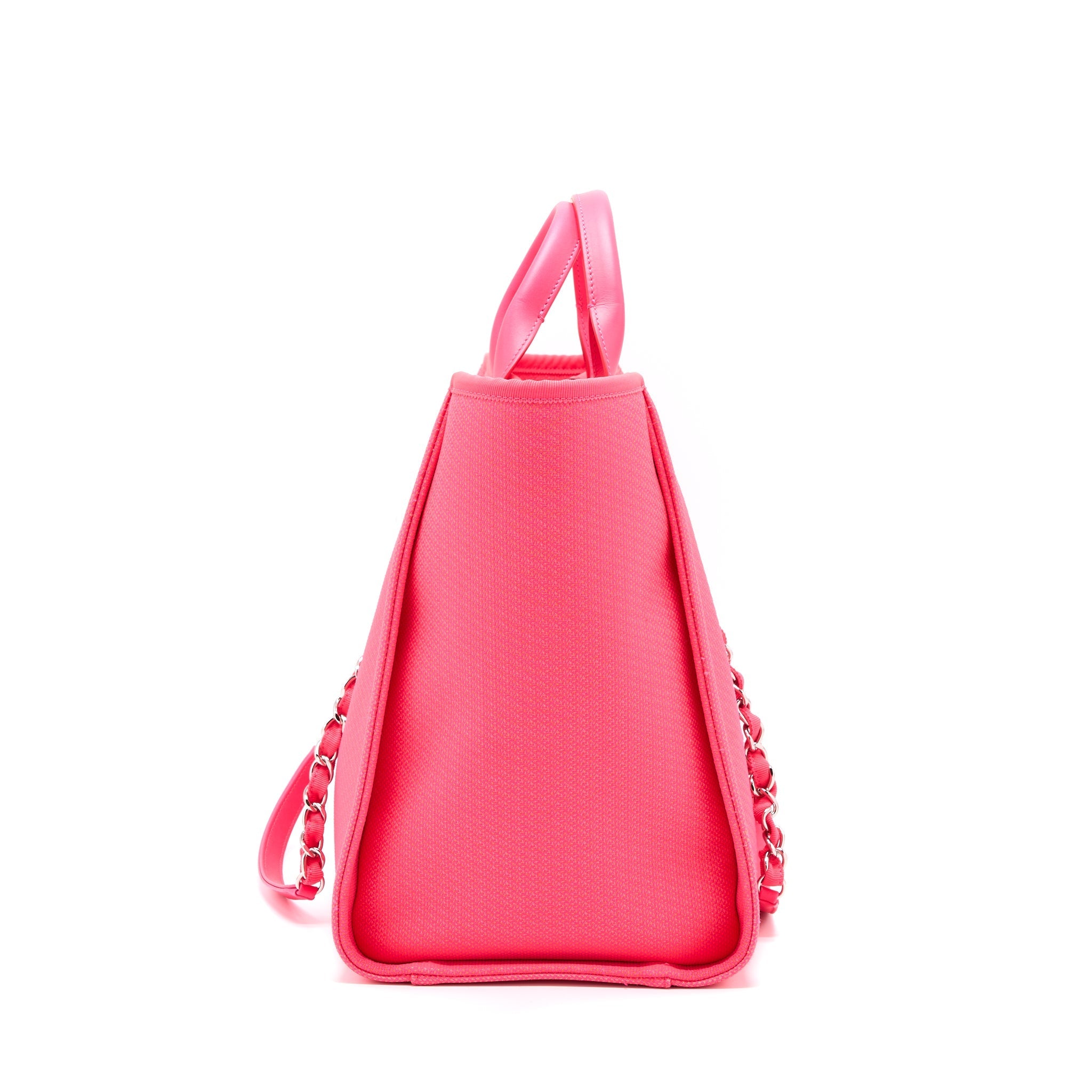 CHANEL DEAUVILLE TOTE BAG HOT PINK SHW
