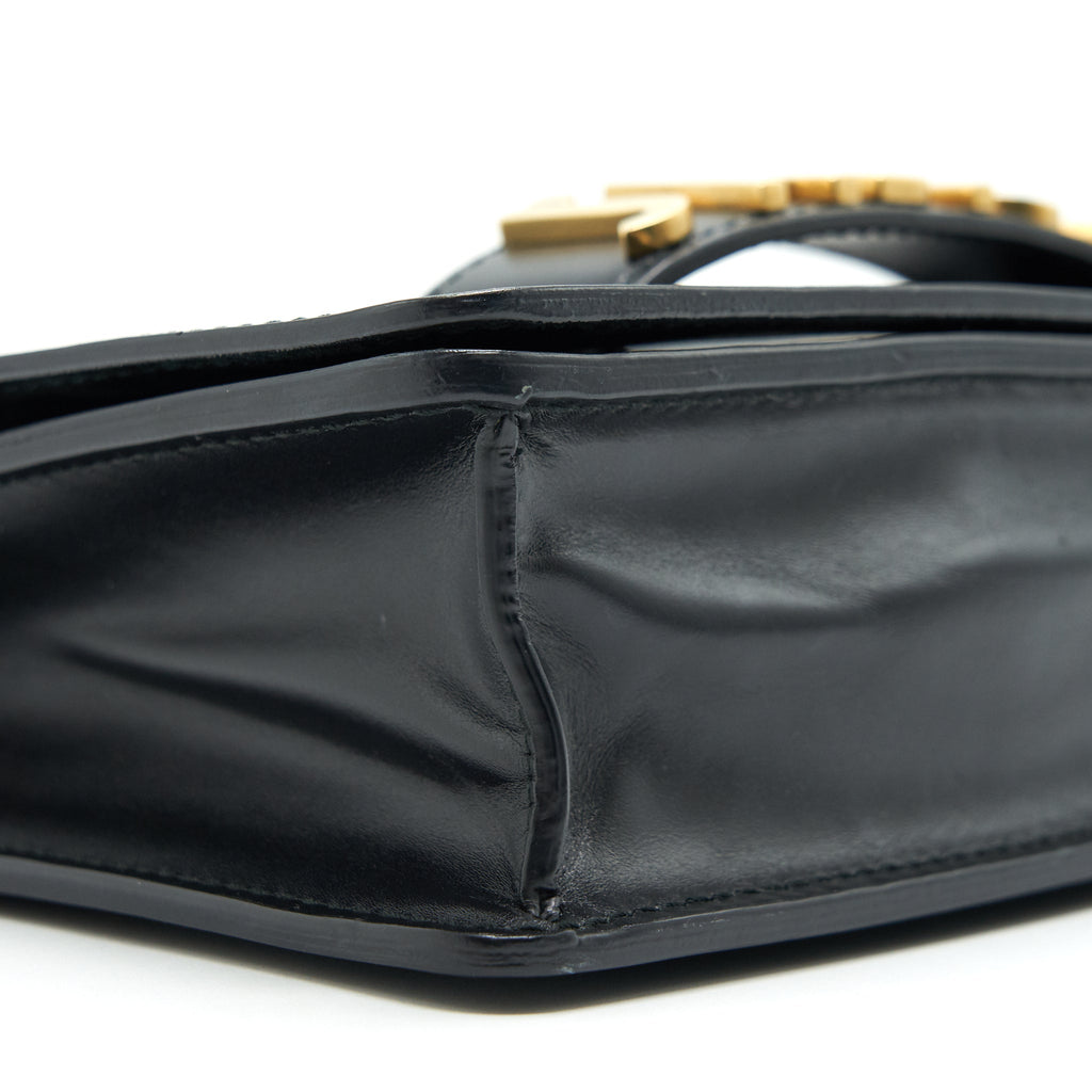 DIOR JADIOR FLAP BAG / CLUTCH WITH CHAIN BLACK GHW
