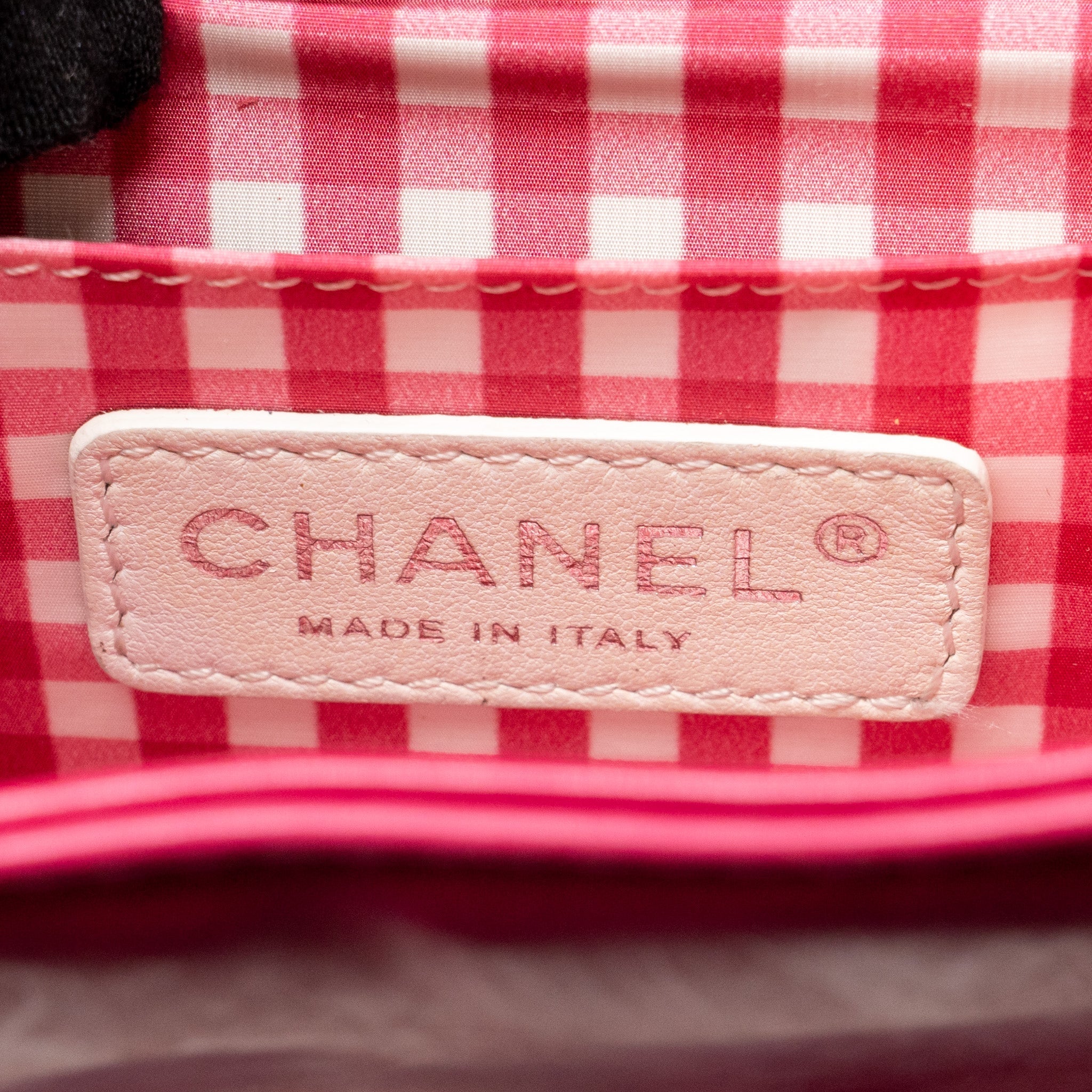CHANEL SMALL VINYL FLAP BAG WITH CHAIN LEATHER HOT PINK SHW