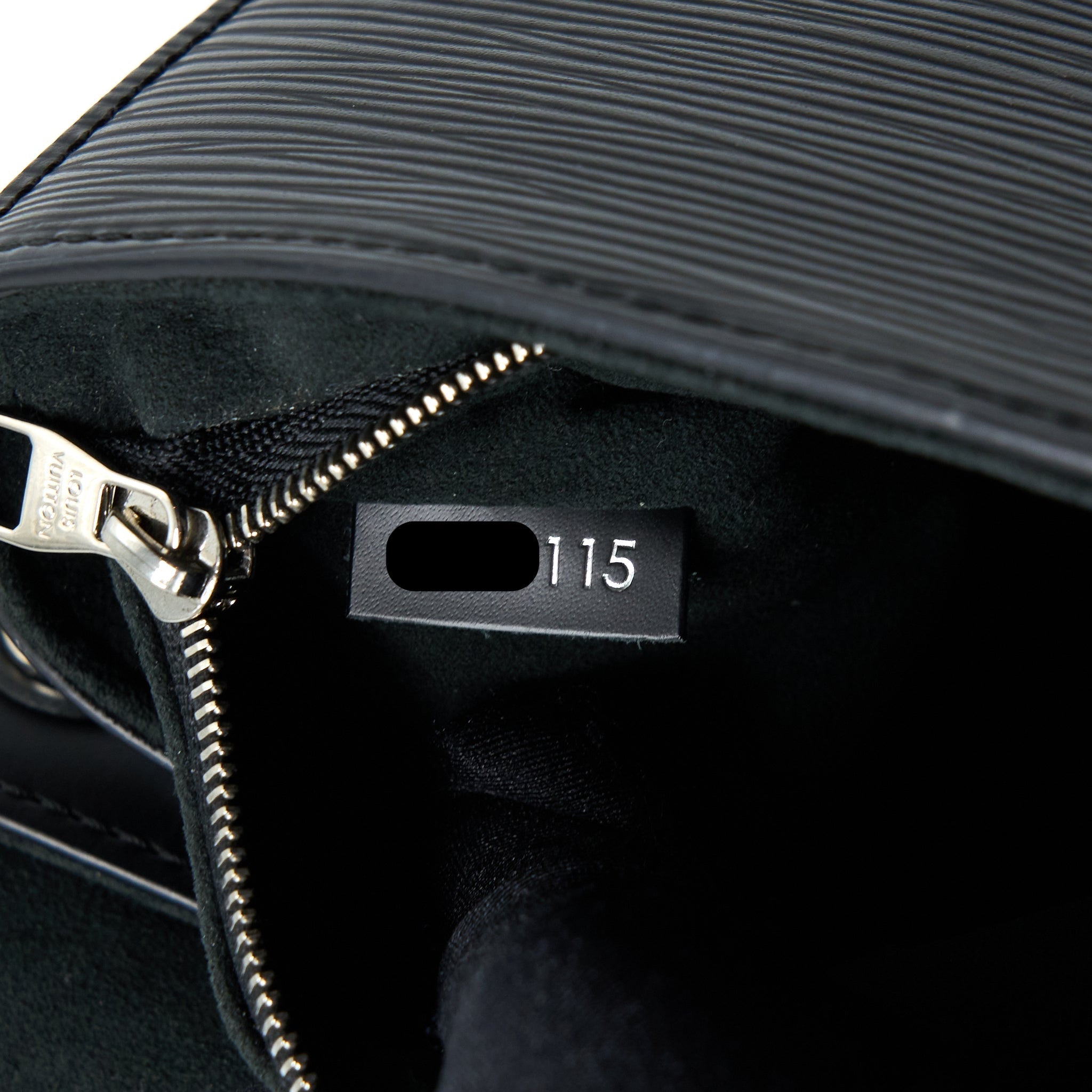LOUIS VUITTON CLUNY MM EPI BLACK SHW WITH INITIAL S.S