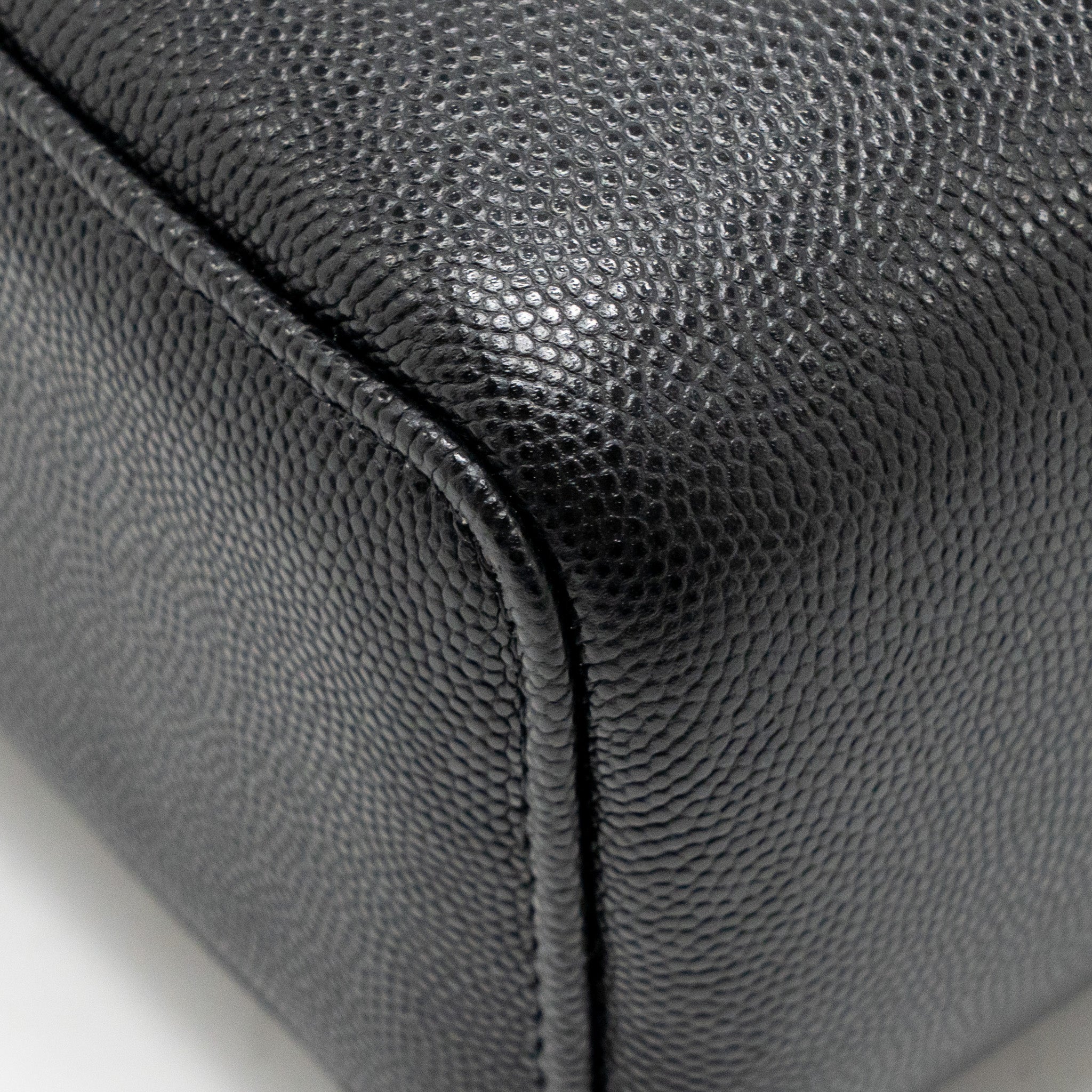 CHANEL 26P PREPPY COCO MINI VANITY SHOULDER BAG CAVIAR BLACK GHW (MICROCHIP)