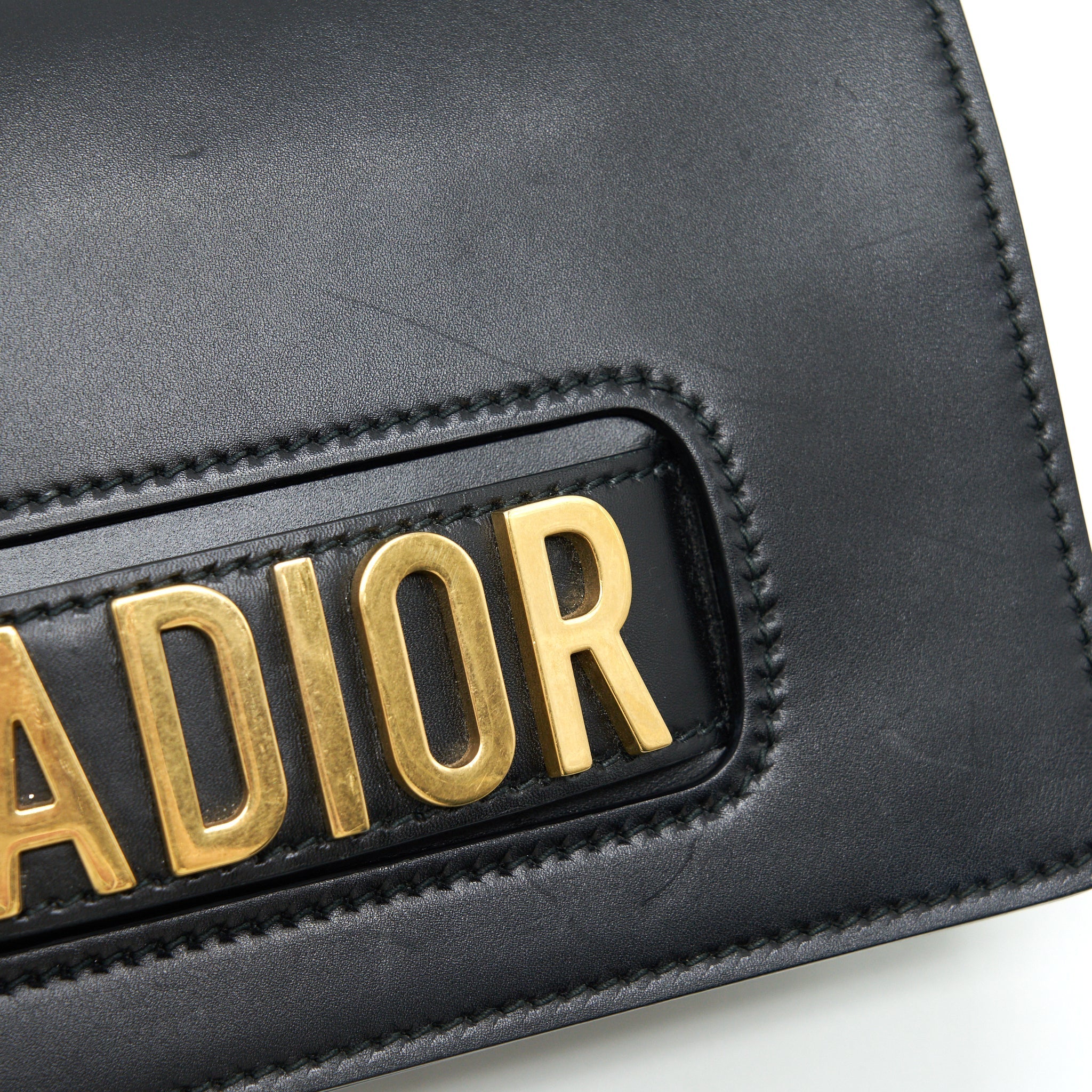 DIOR JADIOR FLAP BAG / CLUTCH WITH CHAIN BLACK GHW