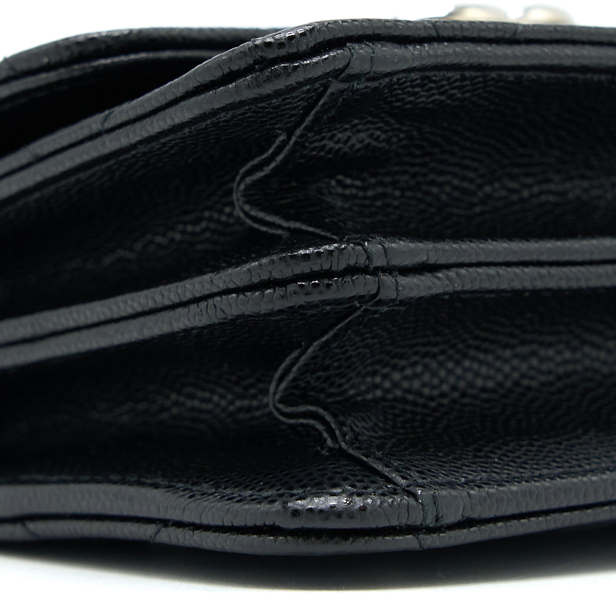 CHANEL DETAILED TOP HANDLE MINI FLAP BAG WITH CHAIN CAVIAR BLACK SHW