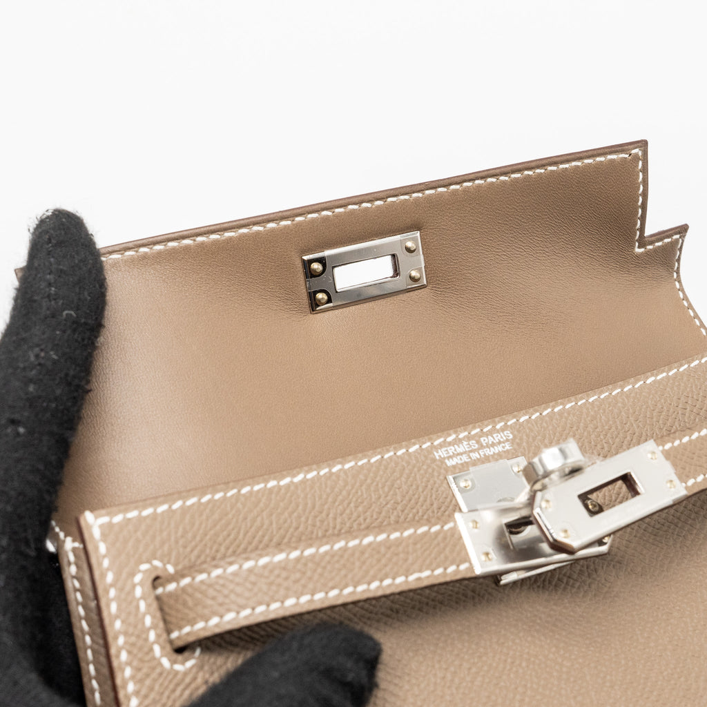 HERMES MINI KELLY II EPSOM ETOUPE SHW