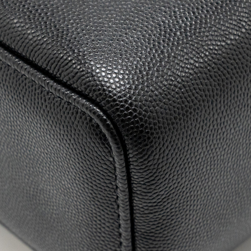 CHANEL 26P PREPPY COCO MINI VANITY SHOULDER BAG CAVIAR BLACK GHW (MICROCHIP)
