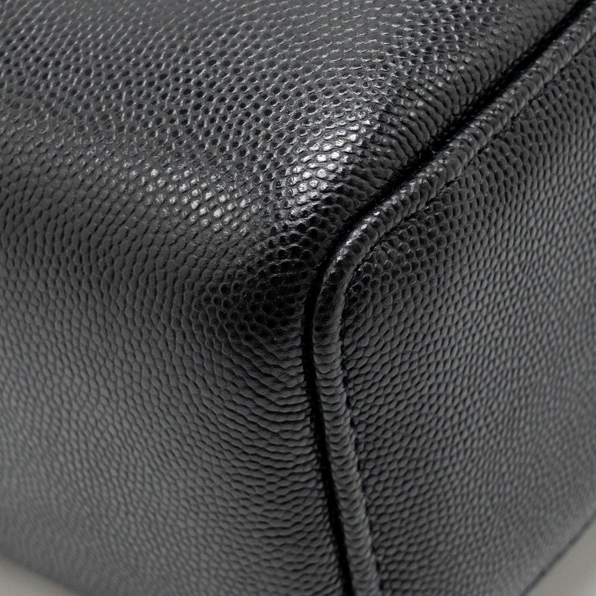 CHANEL 26P PREPPY COCO MINI VANITY SHOULDER BAG CAVIAR BLACK GHW (MICROCHIP)