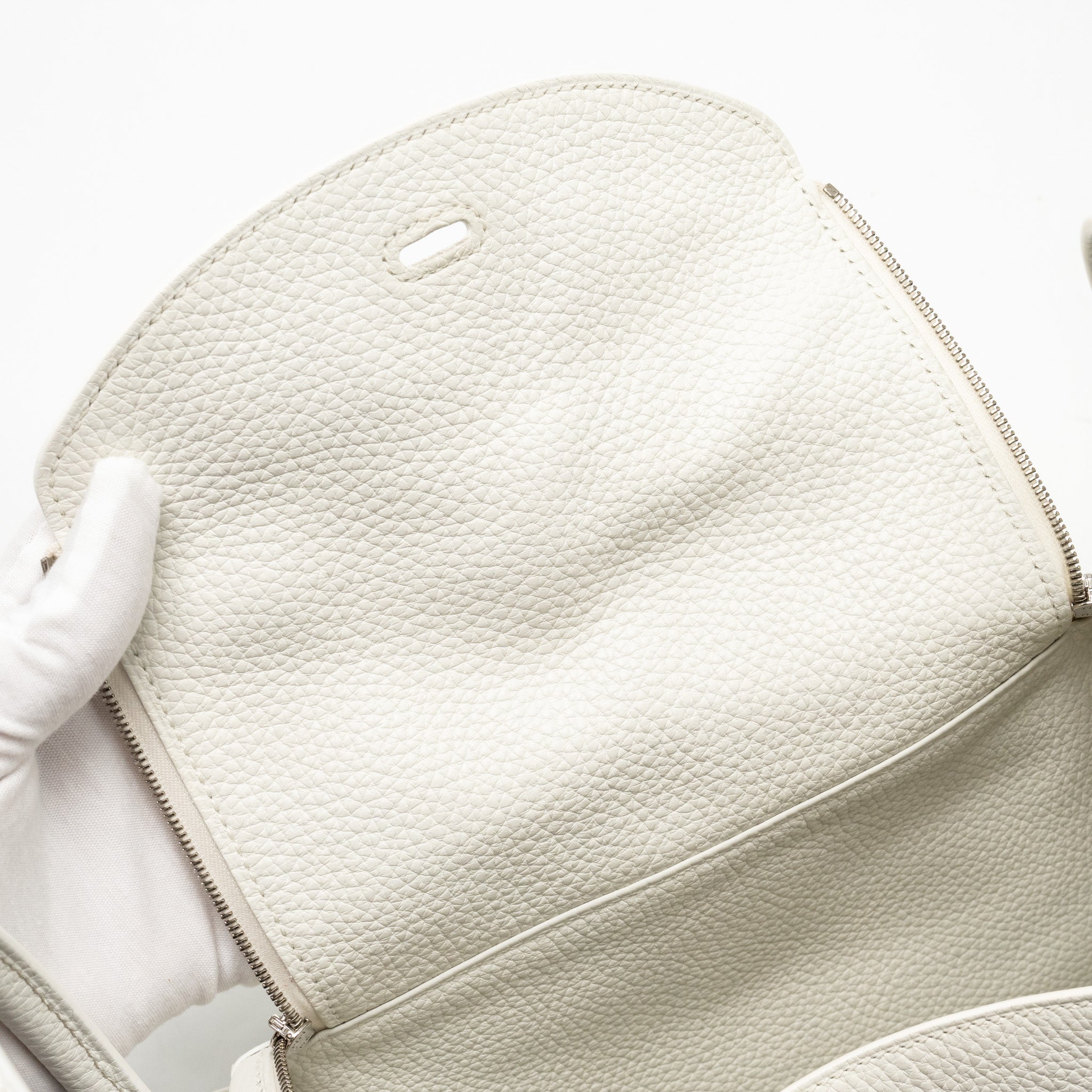 HERMES LINDY 26 CLEMENCE BLANC SHW