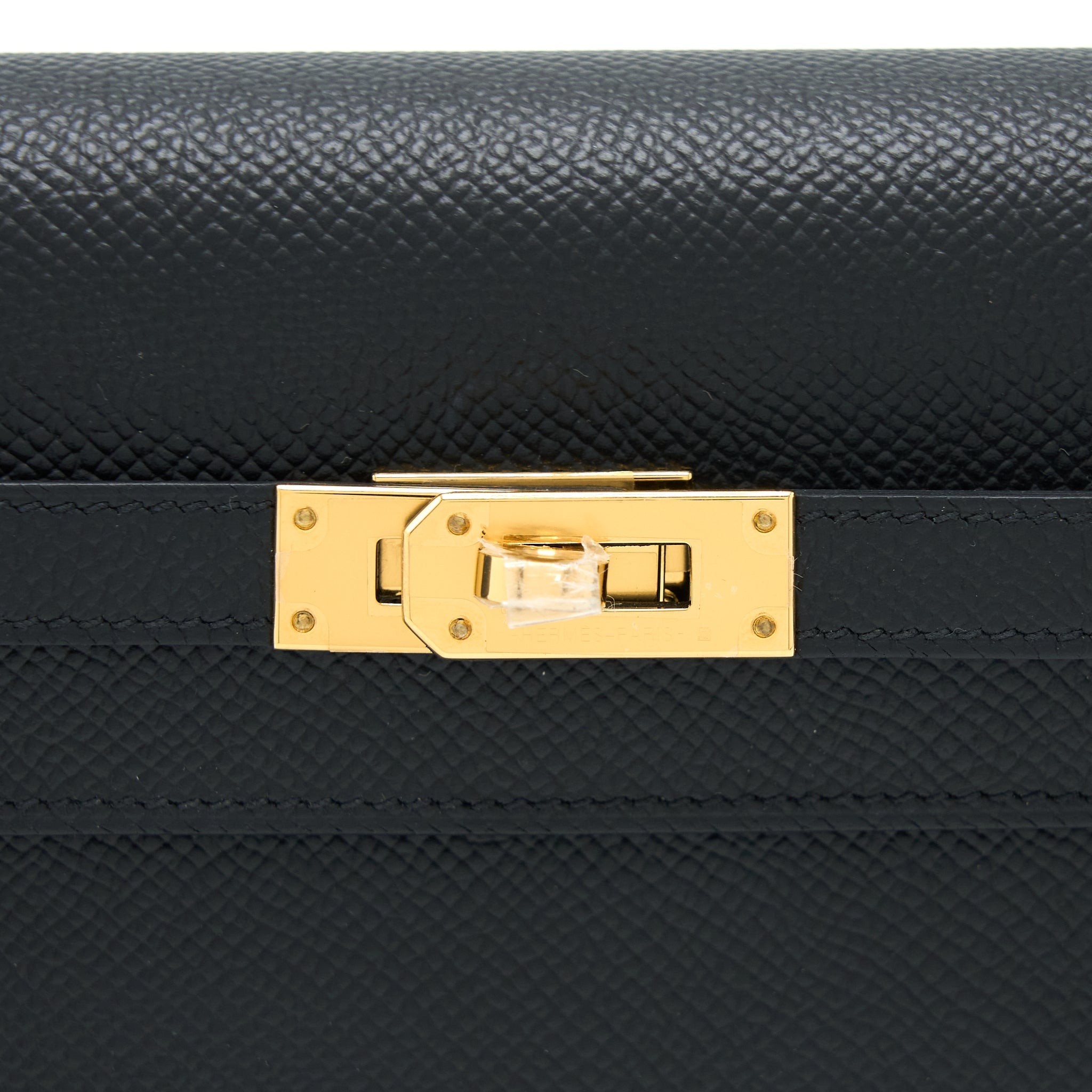 HERMES CLASSIC KELLY TO GO EPSOM BLACK GHW