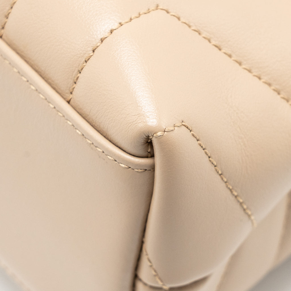 SAINT LAURENT / YSL SMALL LOU LOU SHOULDER BAG CALFSKIN BEIGE GHW
