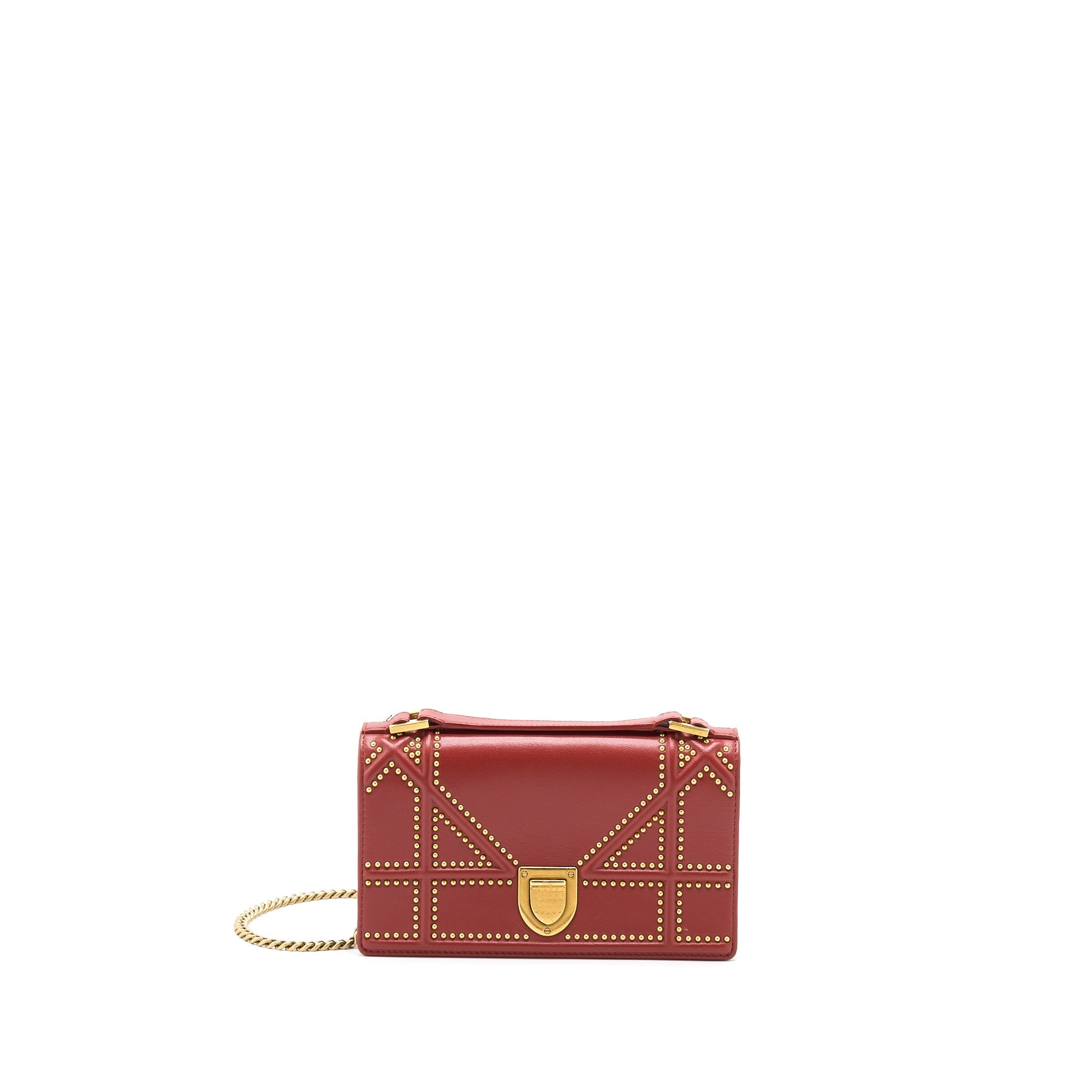 DIOR DIORAMA CROSSBODY BAG WITH HANDLE RED GHW