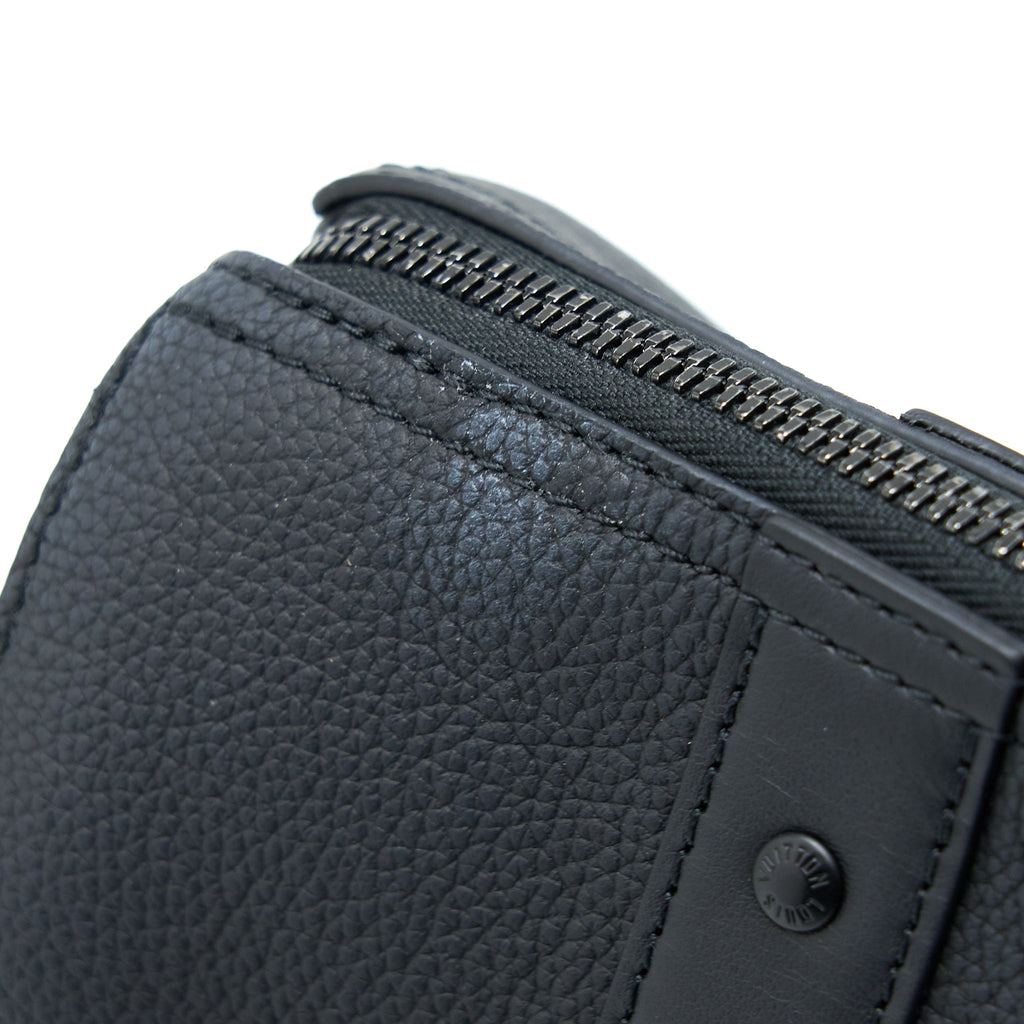 LOUIS VUITTON CITY KEEPALL GRAINED CALFSKIN BLACK WITH BLACK HARDWARE (NEW VERSION)