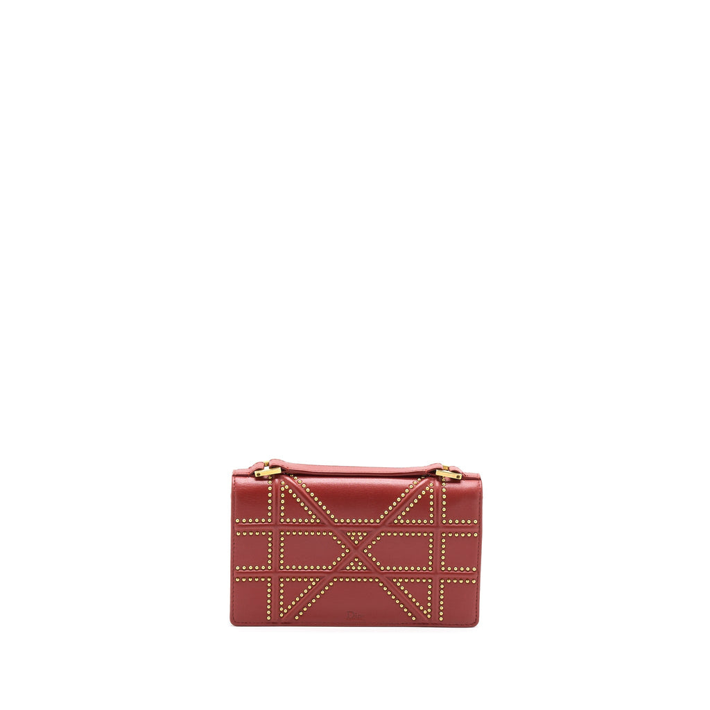DIOR DIORAMA CROSSBODY BAG WITH HANDLE RED GHW