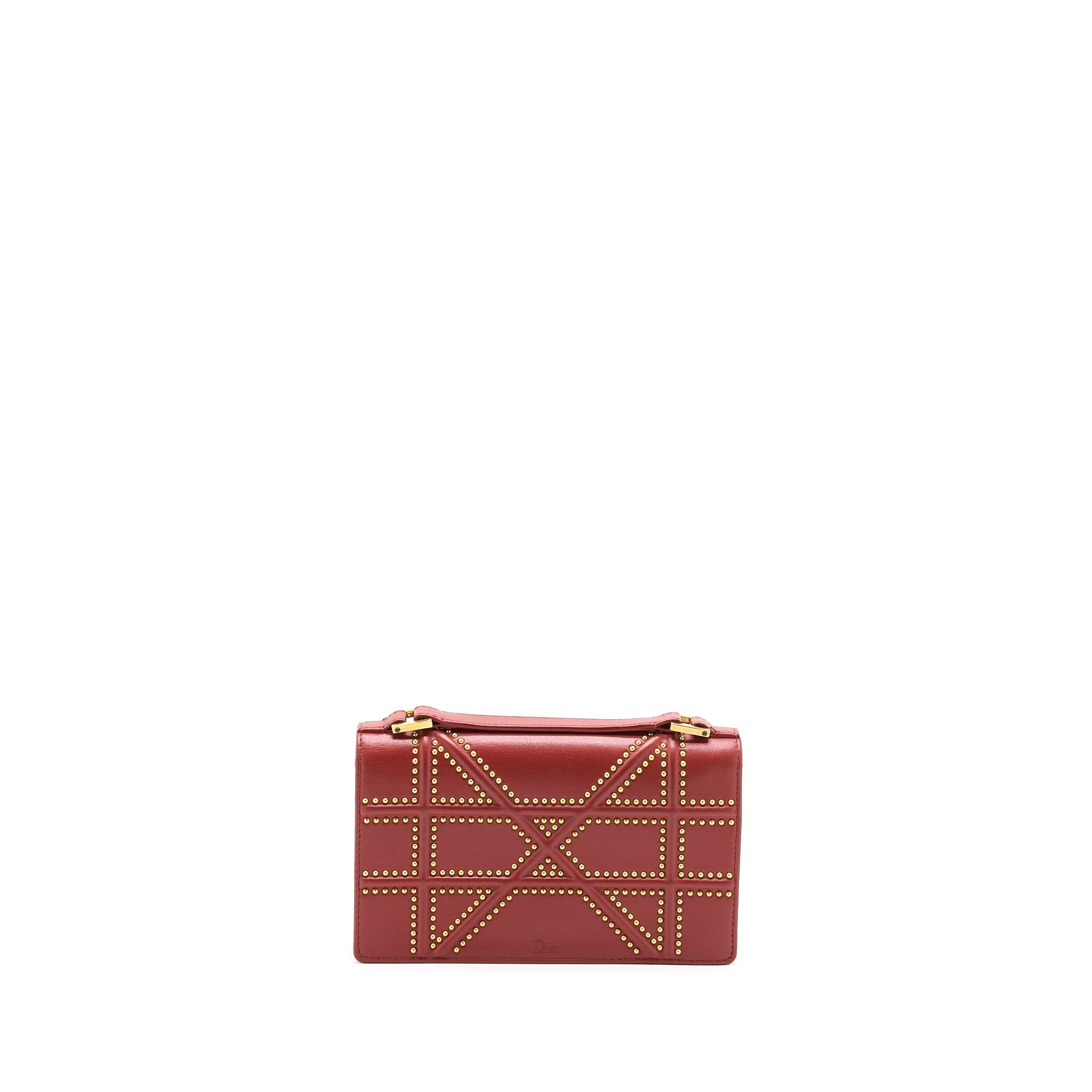 DIOR DIORAMA CROSSBODY BAG WITH HANDLE RED GHW