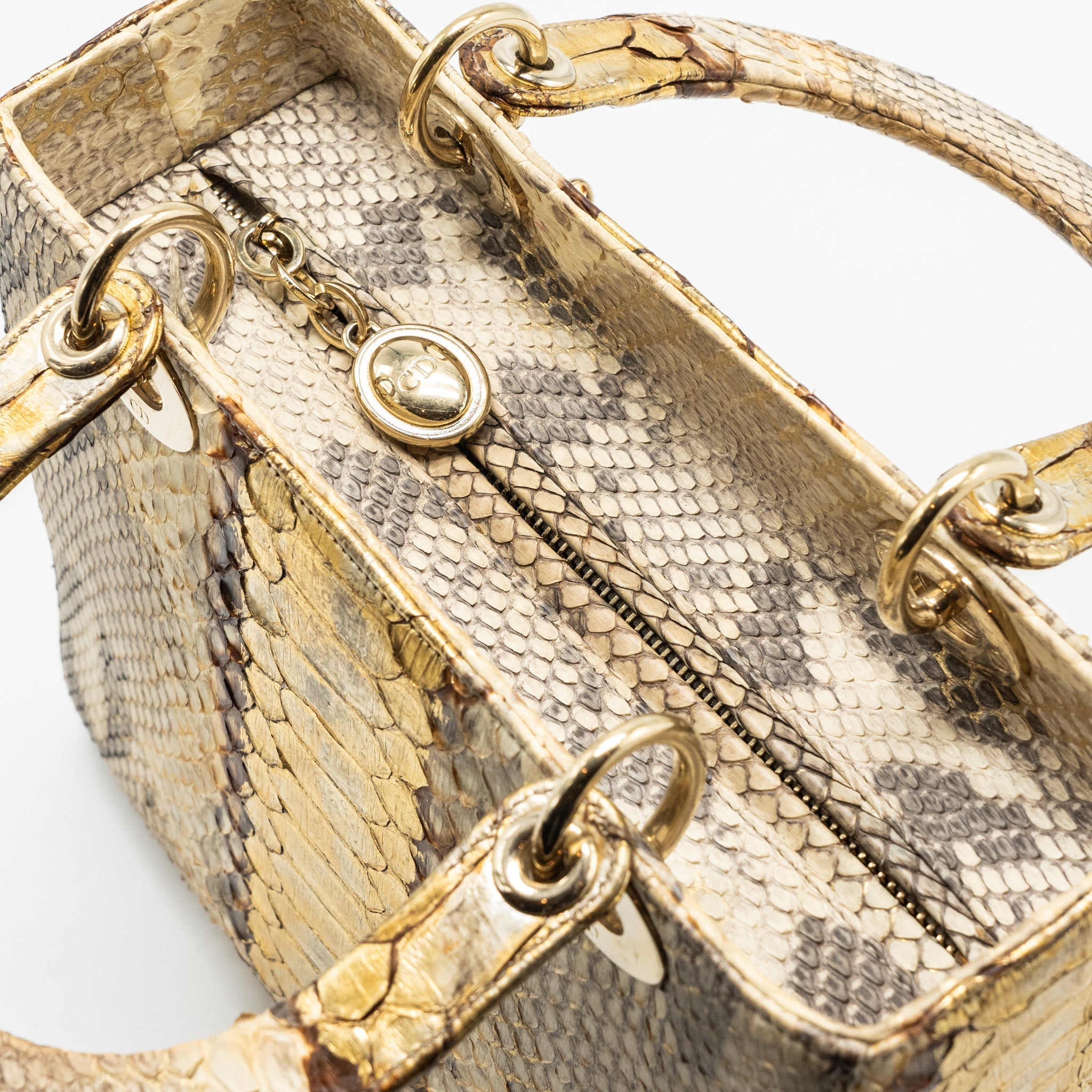 DIOR MEDIUM LADY DIOR PYTHON MULTICOLOUR LGHW