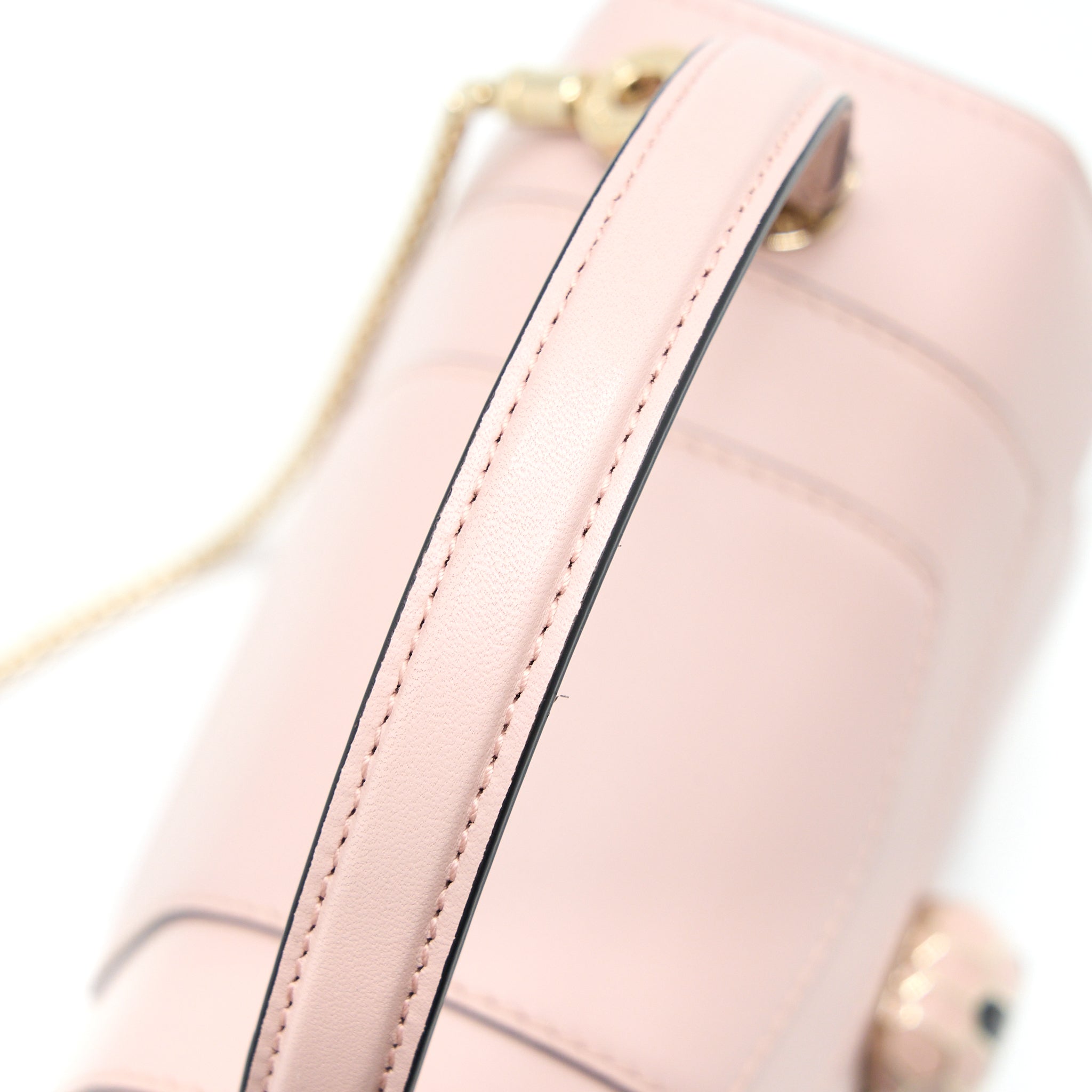 BVLGARI SERPENTI FOREVER TOP HANDLE BAG CALFSKIN CRYSTAL ROSE/GREY GHW