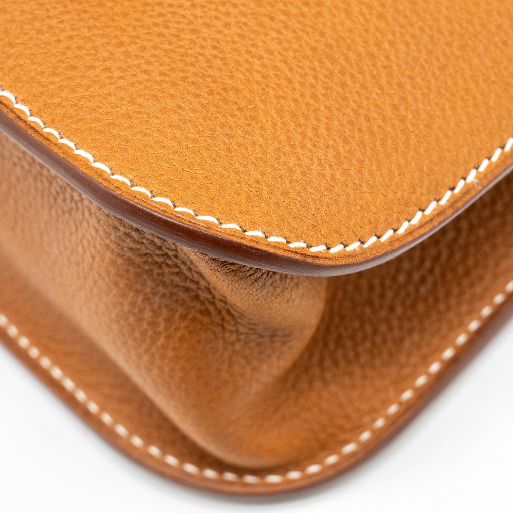 HERMES HALZAN 25 BARENIA FAUBOURG FAUVE GHW