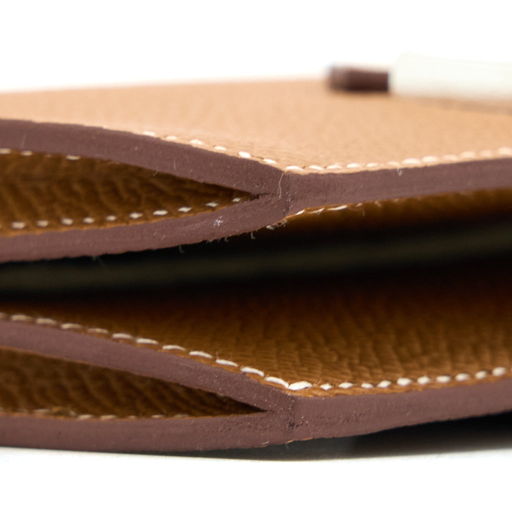 HERMES BEARN CARDHOLDER EPSOM GOLD SHW