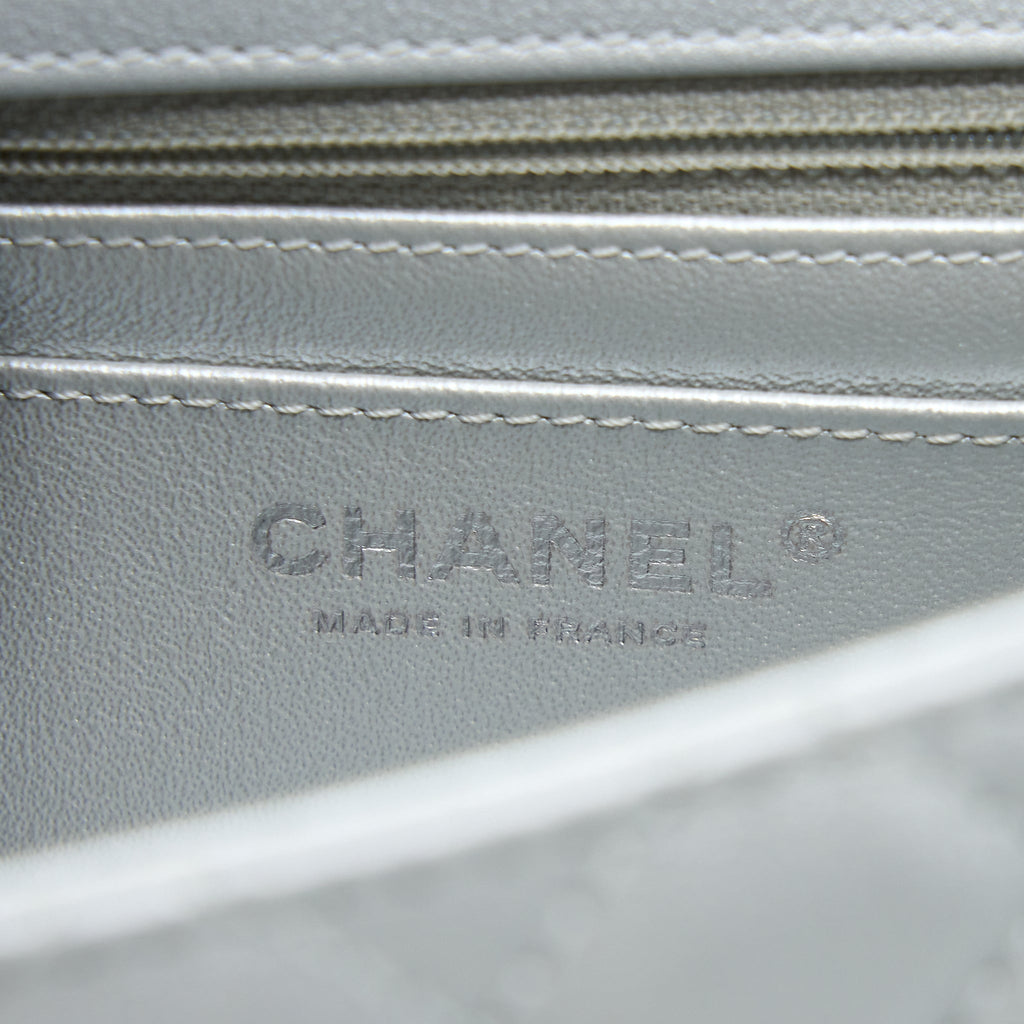 CHANEL MINI 2.55 REISSUE FLAP BAG CALFSKIN LIGHT GREY SHW