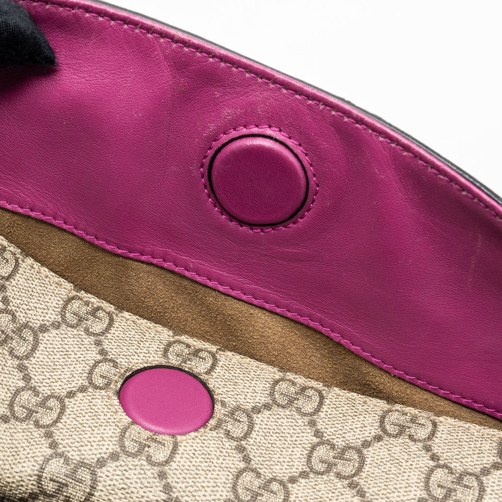 GUCCI TOTE BAG GG CANVAS MULTICOLOUR GHW