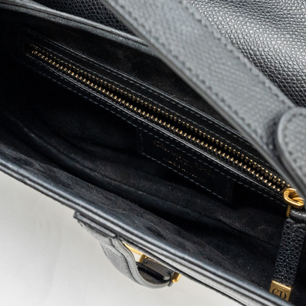 DIOR MEDIUM SADDLE BAG CALFSKIN BLACK GHW