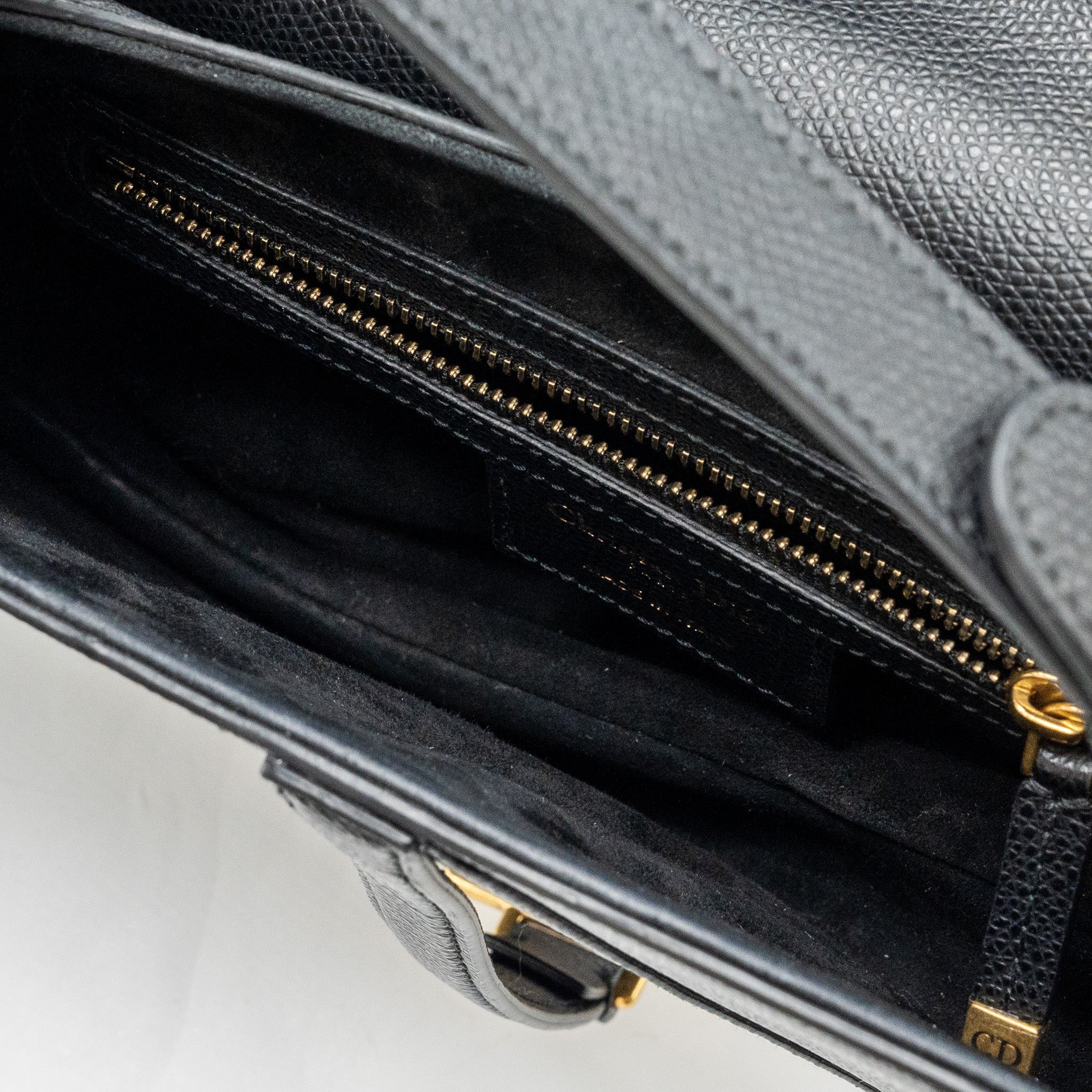 DIOR MEDIUM SADDLE BAG CALFSKIN BLACK GHW