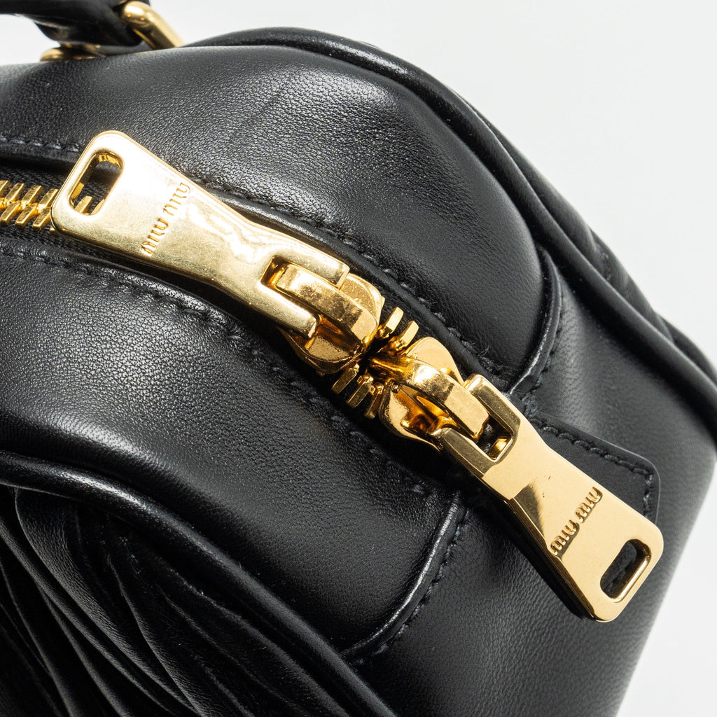 MIU MIU ARCADIE MATELASSE NAPPA BAG BLACK GHW