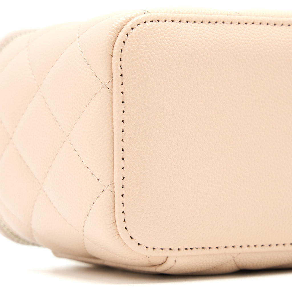 CHANEL LONG VANITY CASE CAVIAR LIGHT PINK LGHW