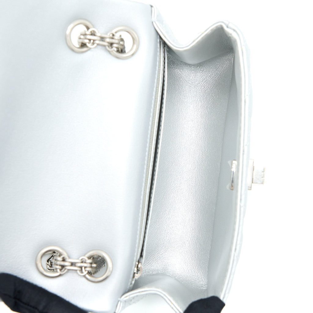 CHANEL MINI 2.55 REISSUE FLAP BAG CALFSKIN LIGHT GREY SHW