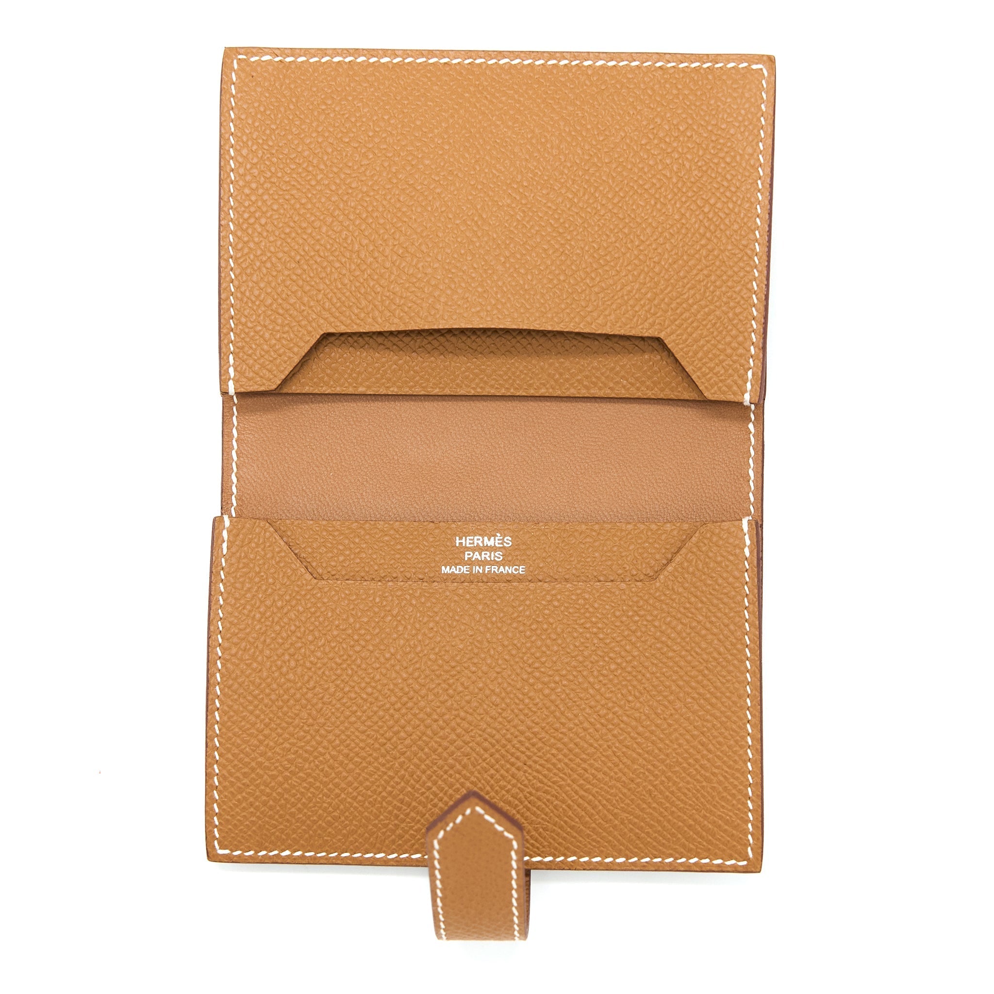 HERMES BEARN CARDHOLDER EPSOM GOLD SHW