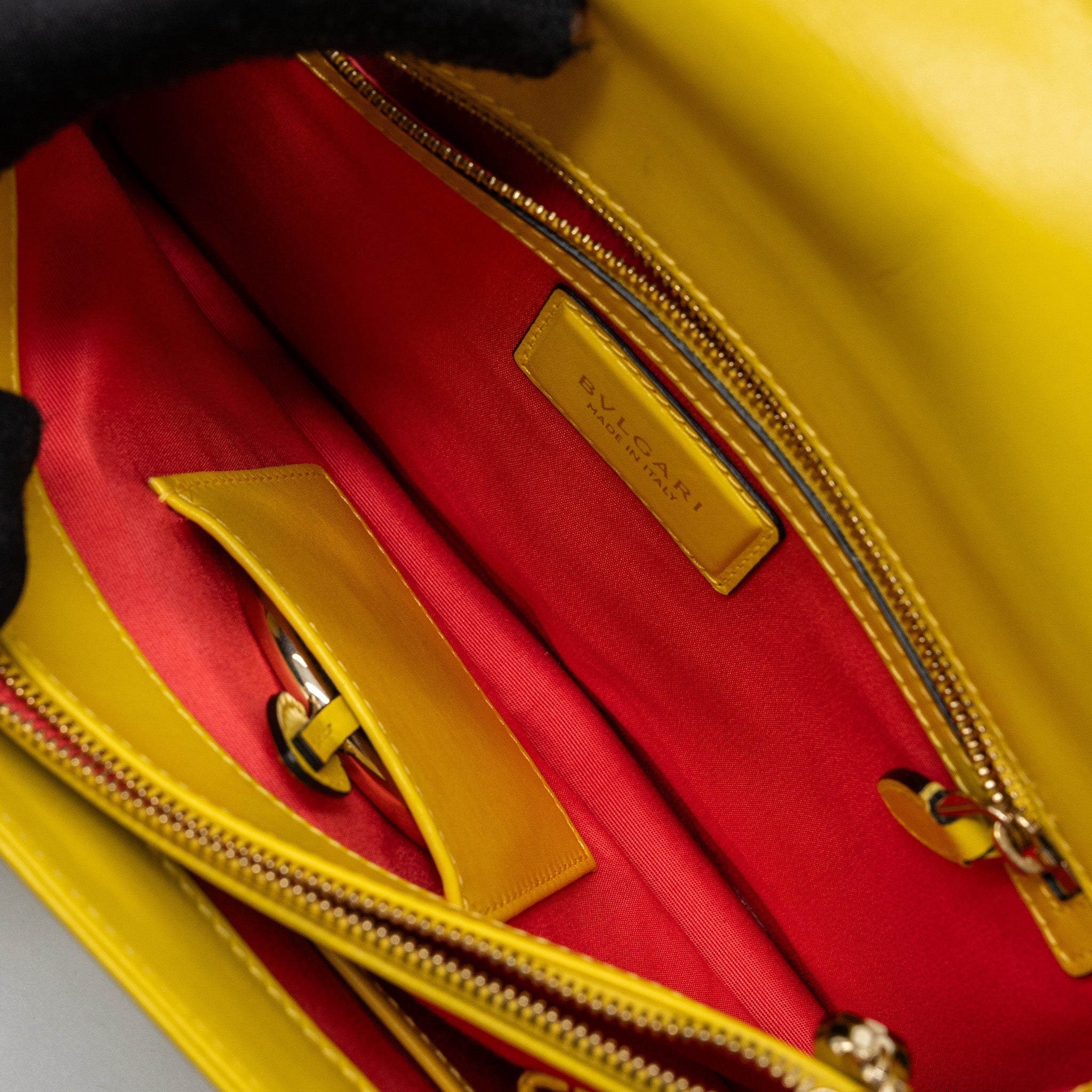 BVLGARI SERPENTI FOREVER SHOULDER BAG CALFSKIN YELLOW LGHW