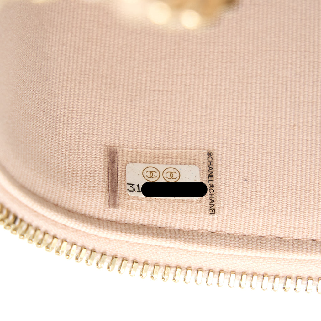 CHANEL LONG VANITY CASE CAVIAR LIGHT PINK LGHW