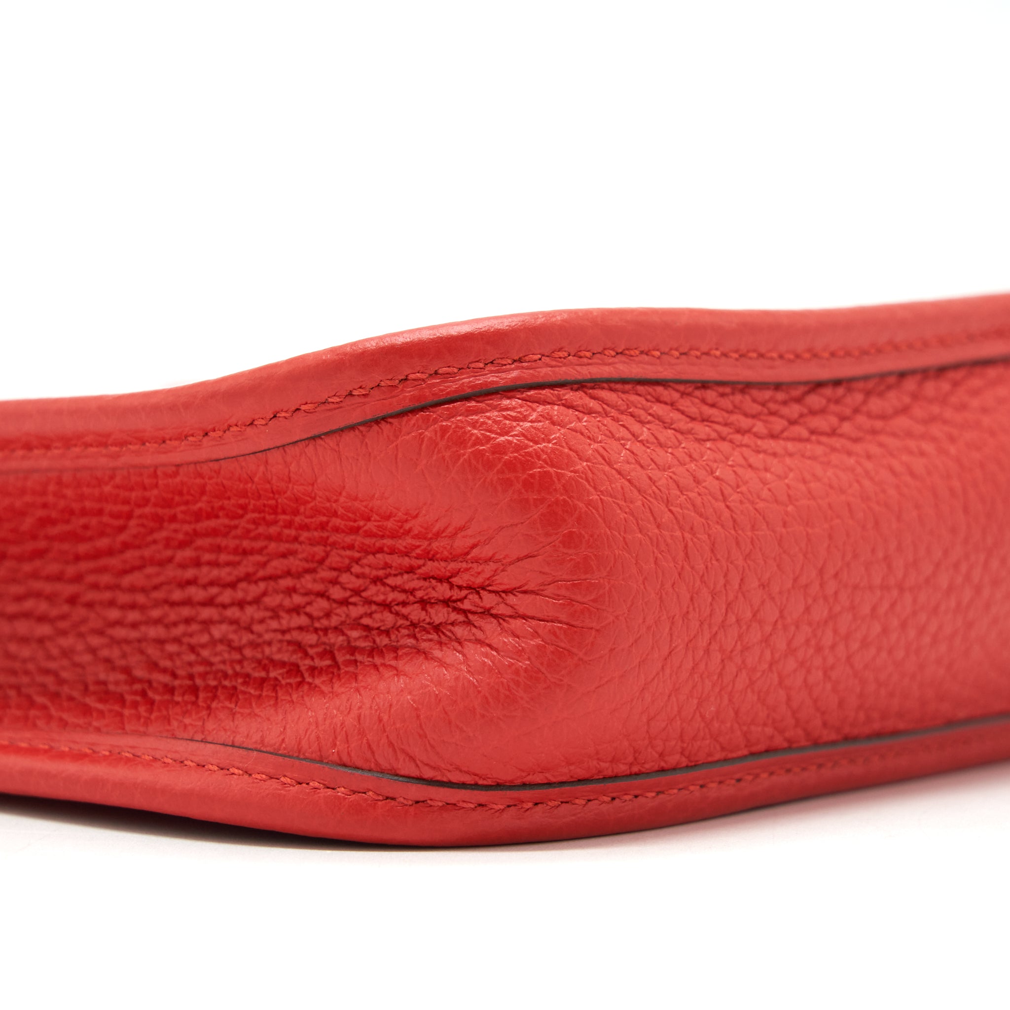 HERMES MINI EVELYNE 16 CLEMENCE ROUGE TOMATE GHW