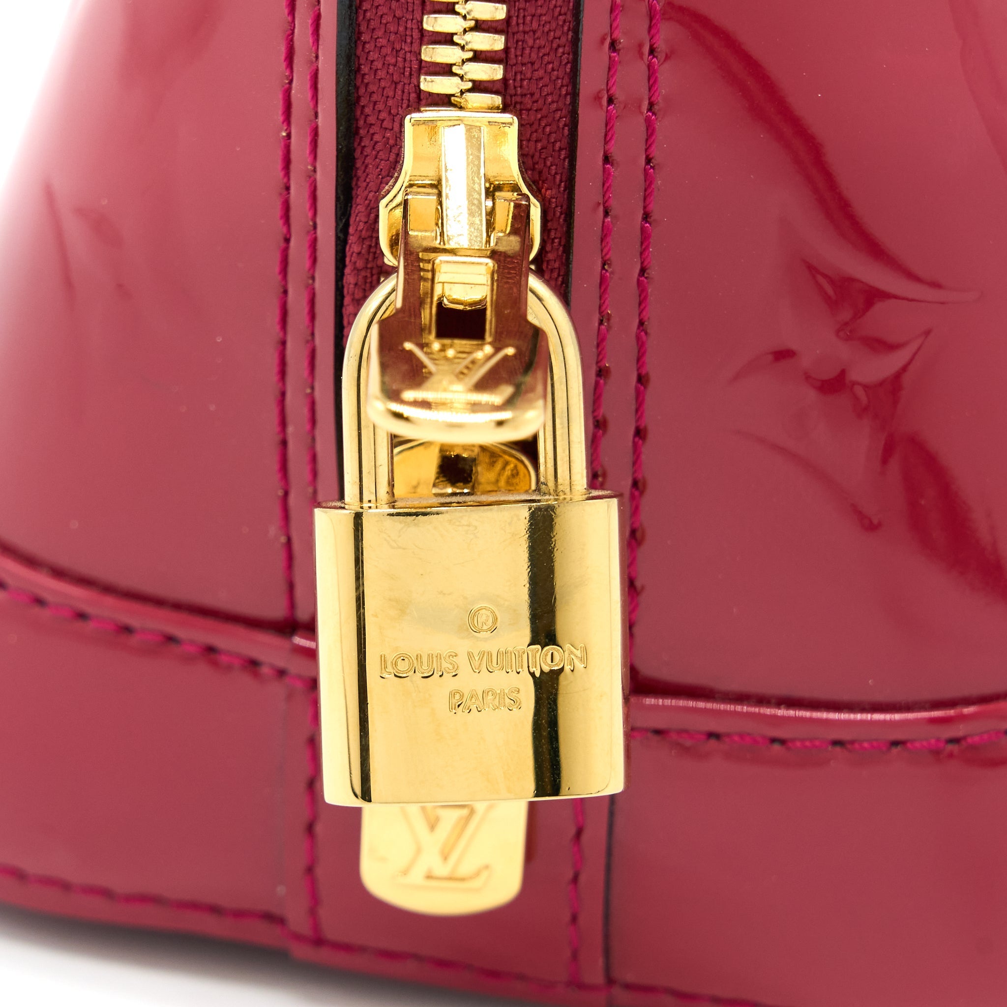 LOUIS VUITTON ALMA BB MONOGRAM VERNICE PINK GHW