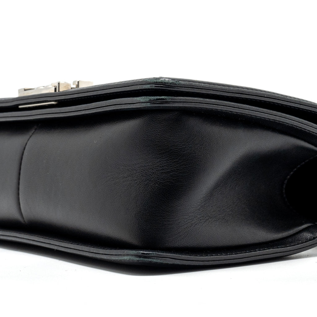 CHANEL MEDIUM BOY BAG TWEED/CALFSKIN BLACK/MULTICOLOUR SHW