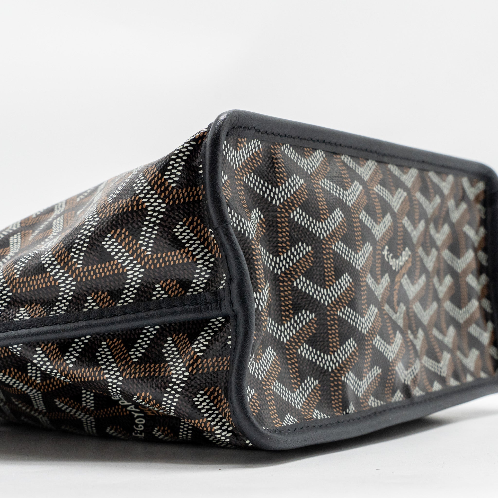 GOYARD MINI ANJOU TOTE GOYARDLINE CANVAS/LEATHER BLACK SHW