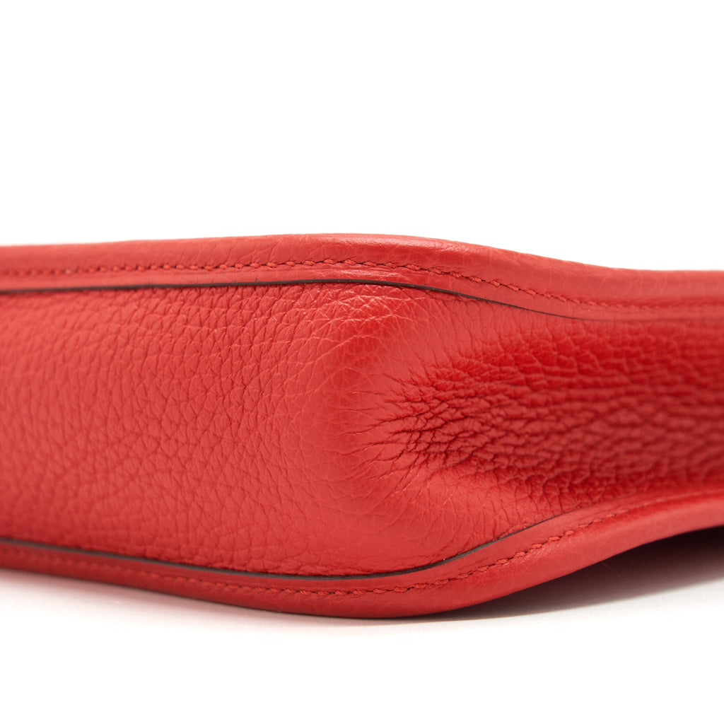 HERMES MINI EVELYNE 16 CLEMENCE ROUGE TOMATE GHW