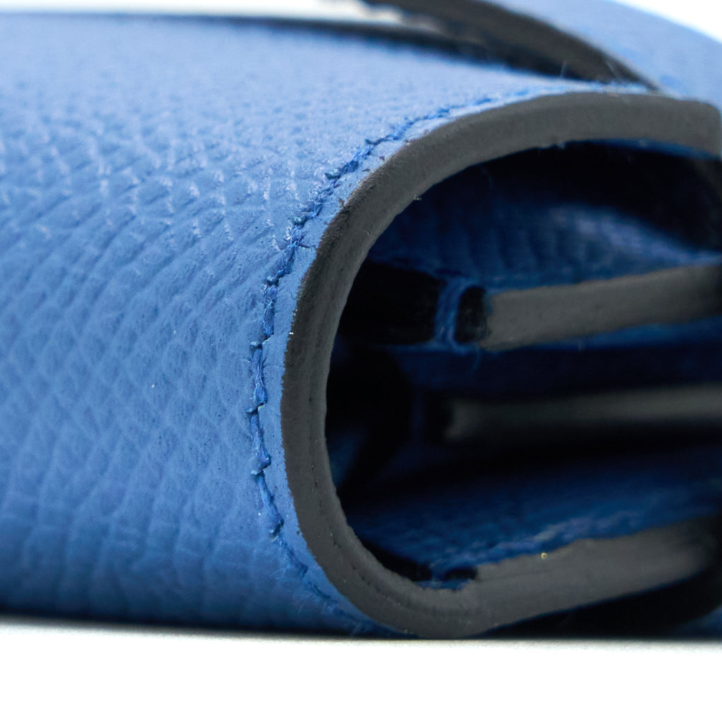 HERMES KELLY LONG WALLET EPSOM BLUE GHW
