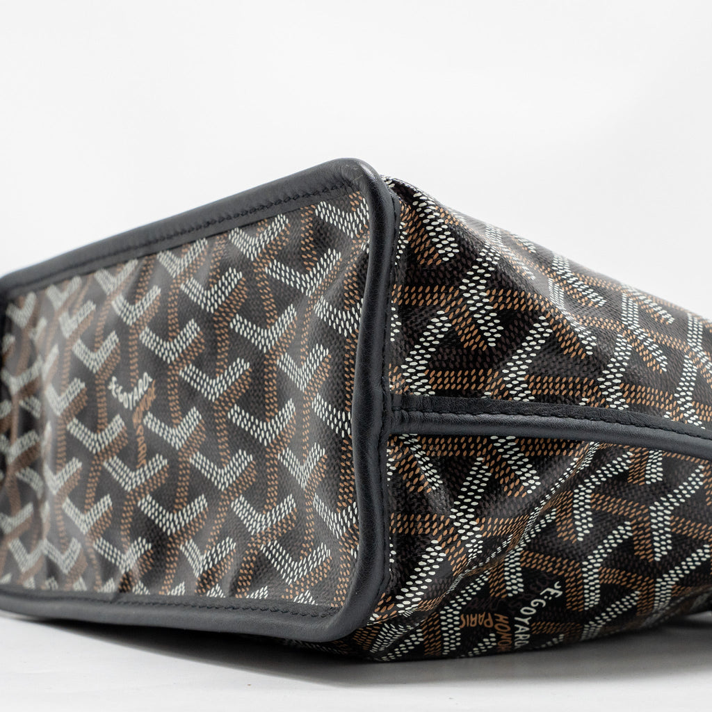 GOYARD MINI ANJOU TOTE GOYARDLINE CANVAS/LEATHER BLACK SHW