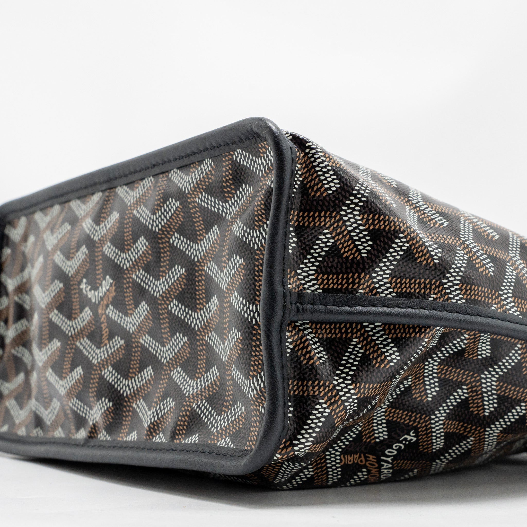GOYARD MINI ANJOU TOTE GOYARDLINE CANVAS/LEATHER BLACK SHW