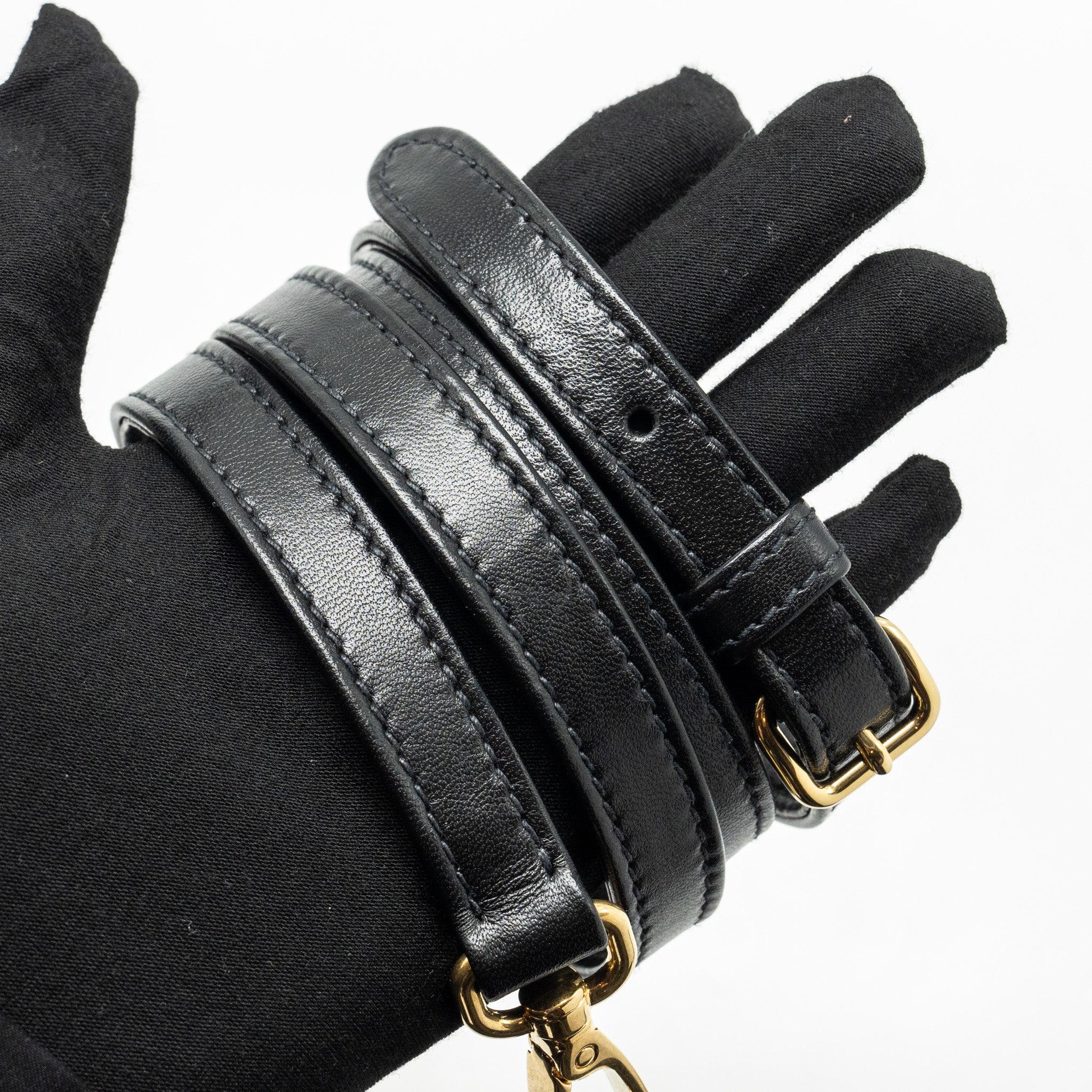 MIU MIU ARCADIE MATELASSE NAPPA BAG BLACK GHW