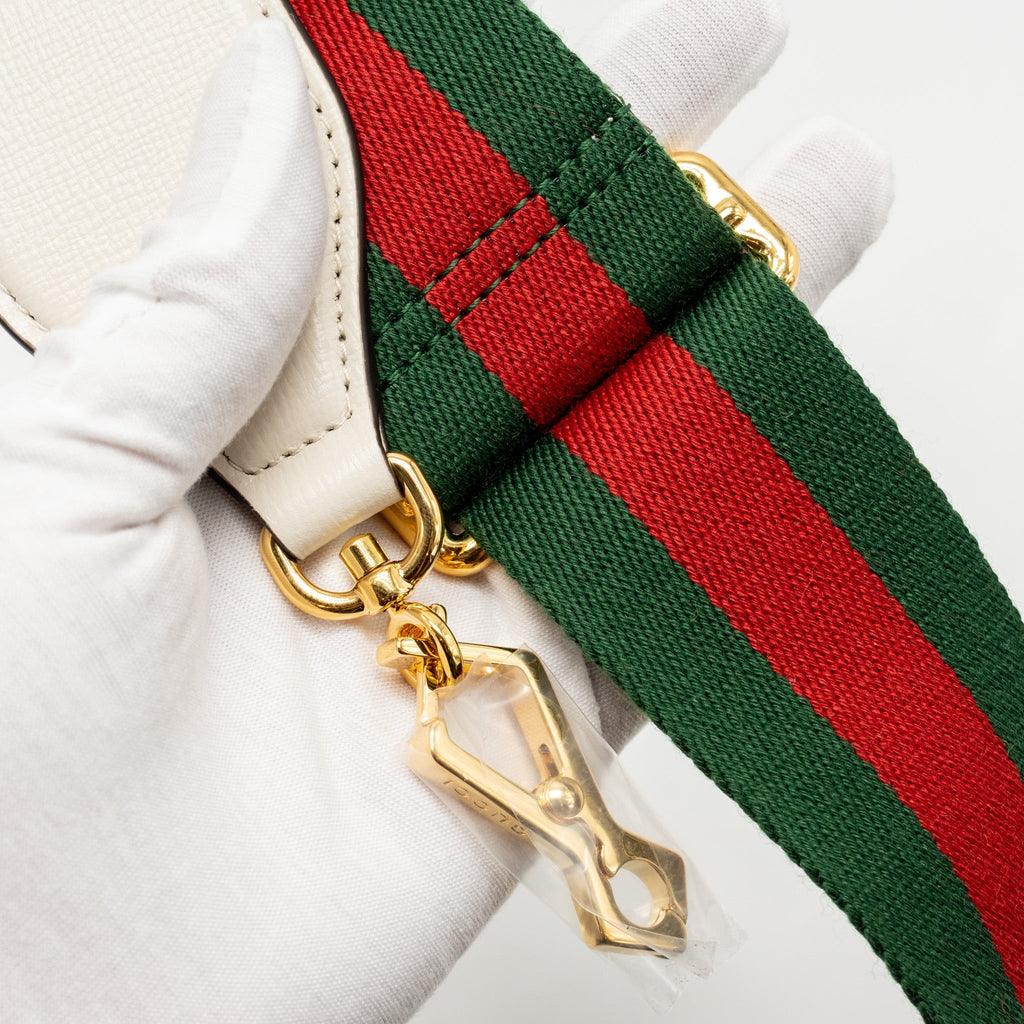 GUCCI MINI HORSEBIT 1955 BAG GG SUPREME CANVAS/LEATHER WHITE/MULTICOLOUR GHW
