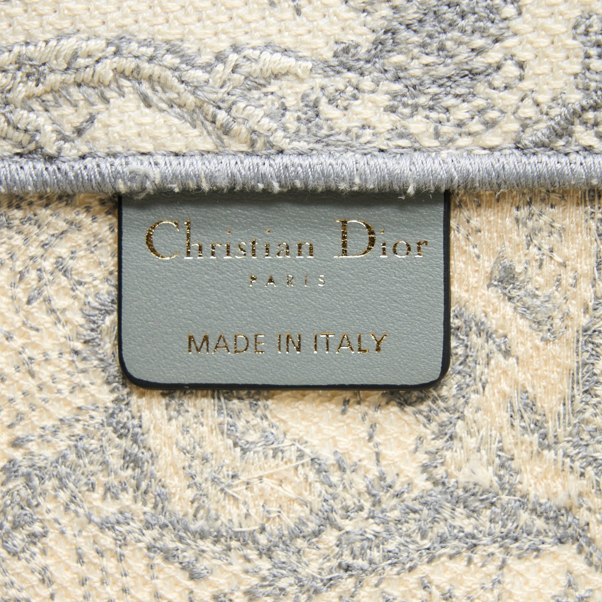 DIOR MEDIUM BOOK TOTE GREY TOILE DE JOUY EMBROIDERY