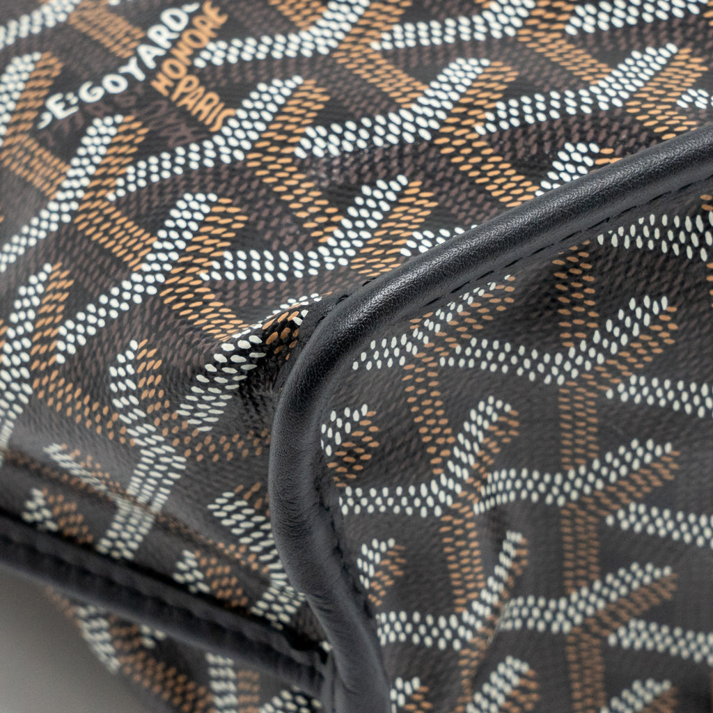 GOYARD MINI ANJOU TOTE GOYARDLINE CANVAS/LEATHER BLACK SHW