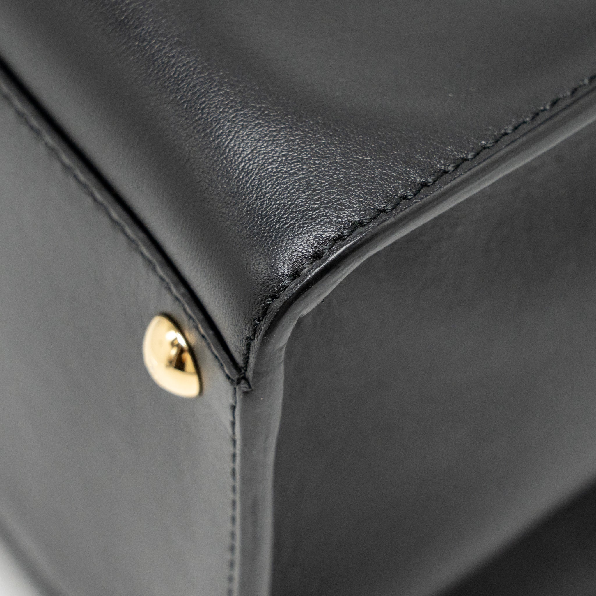 FENDI PEEKABOO X-LITE MEDIUM CALFSKIN BLACK GHW