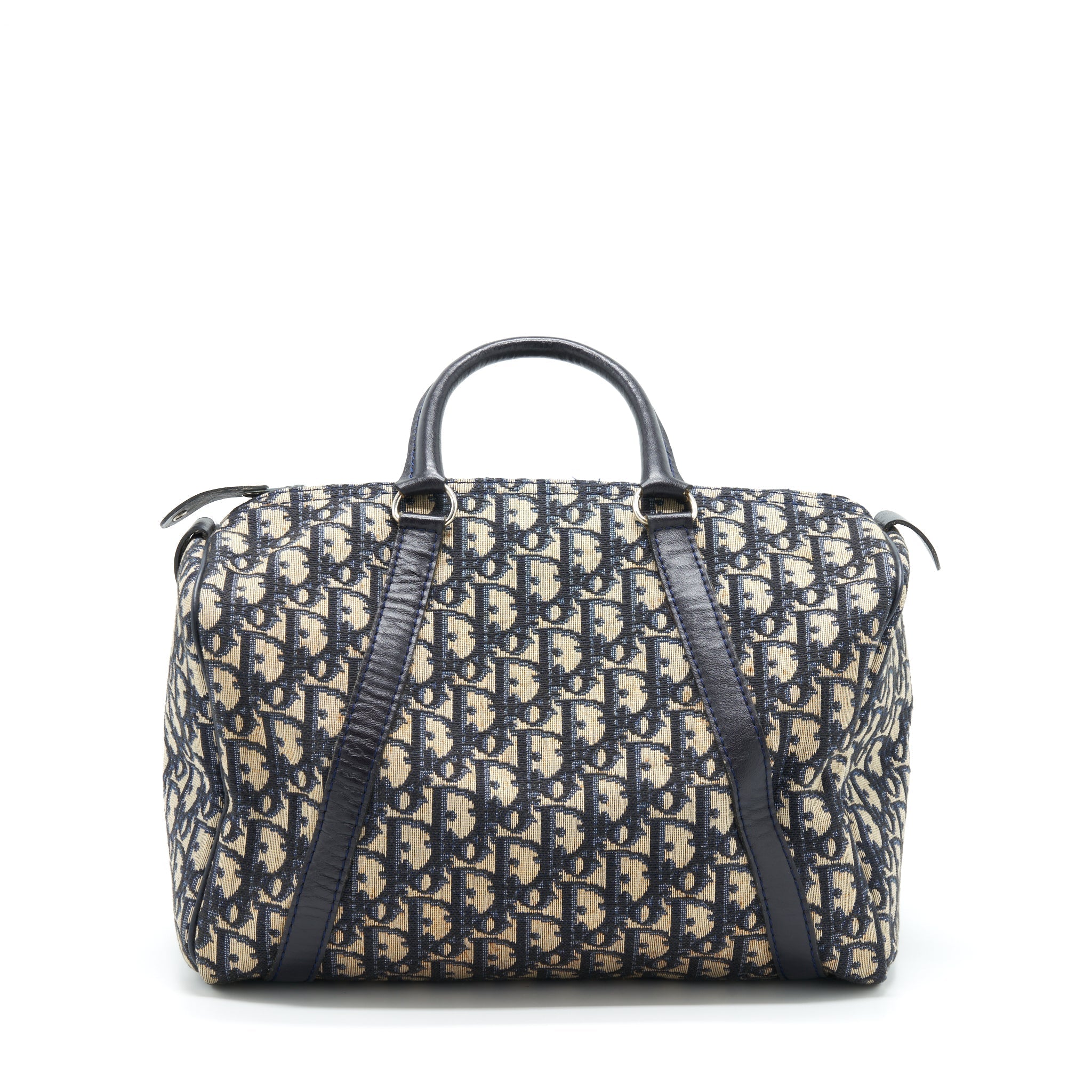 DIOR VINTAGE SPEEDY BAG BLUE OBLIQUE CANVAS