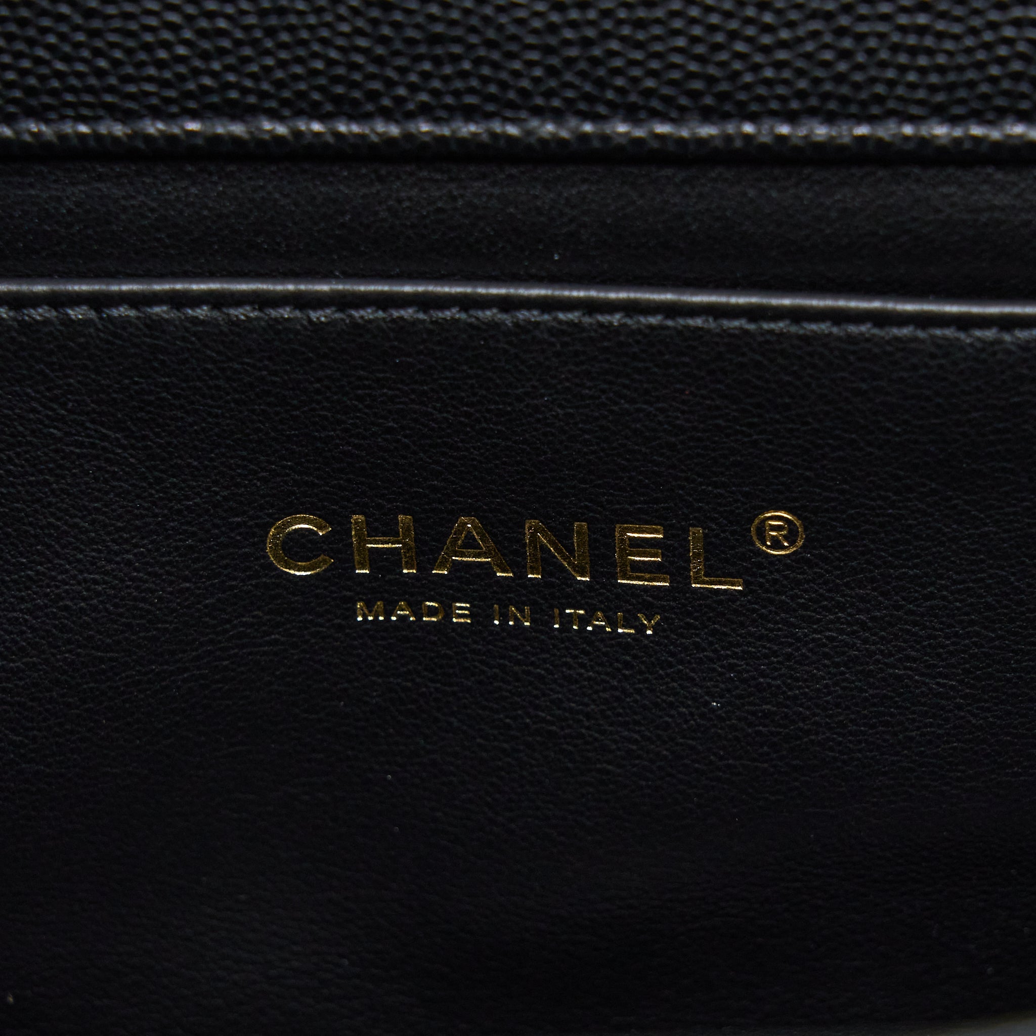 CHANEL 22K COCO FIRST CAVIAR LEATHER BLACK GHW (MICROCHIP)