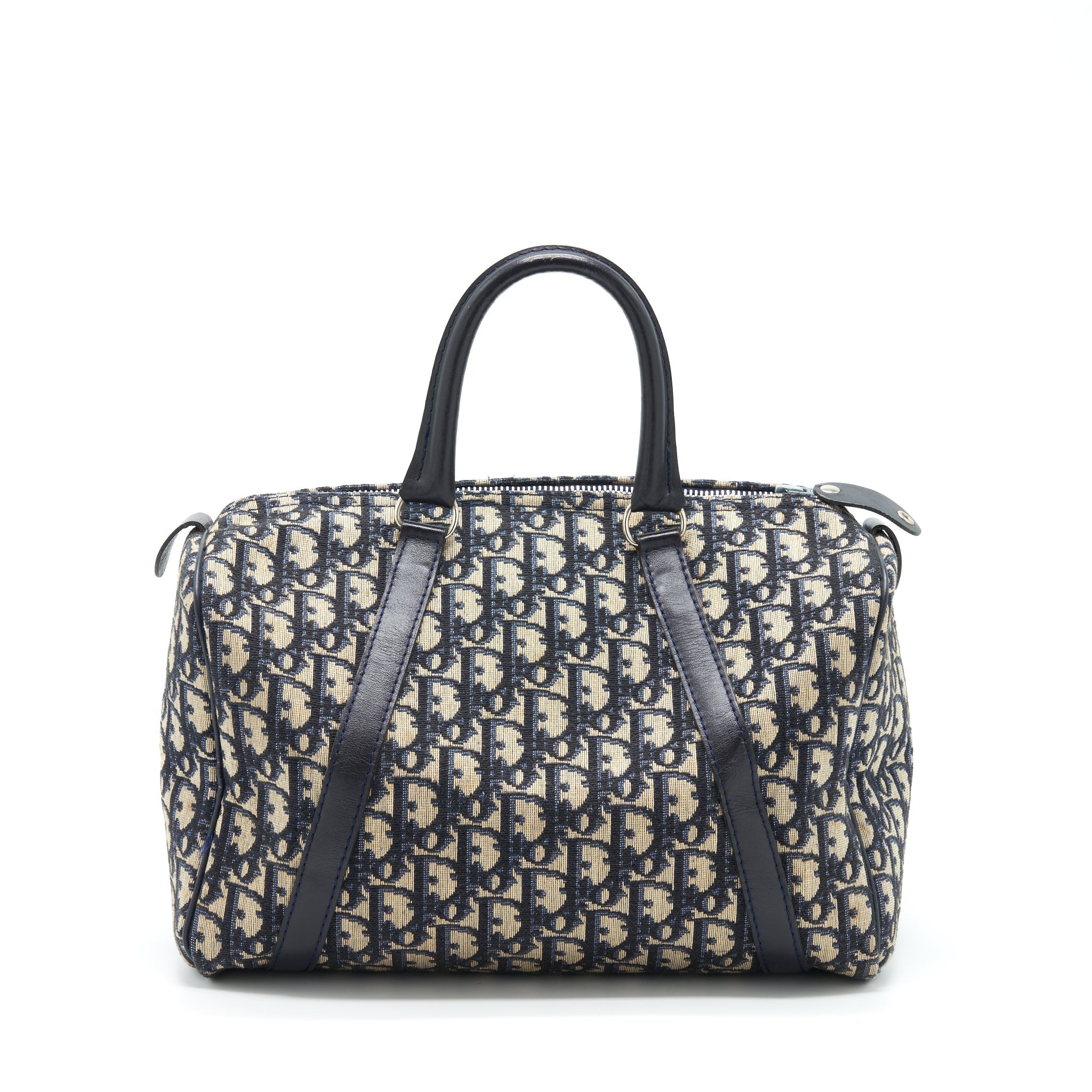 DIOR VINTAGE SPEEDY BAG BLUE OBLIQUE CANVAS