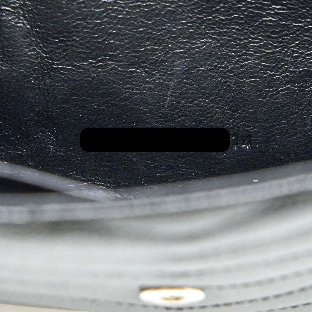 SAINT LAURENT ENVELOP CHAIN WALLET GRAINED CALFSKIN BLACK SHW