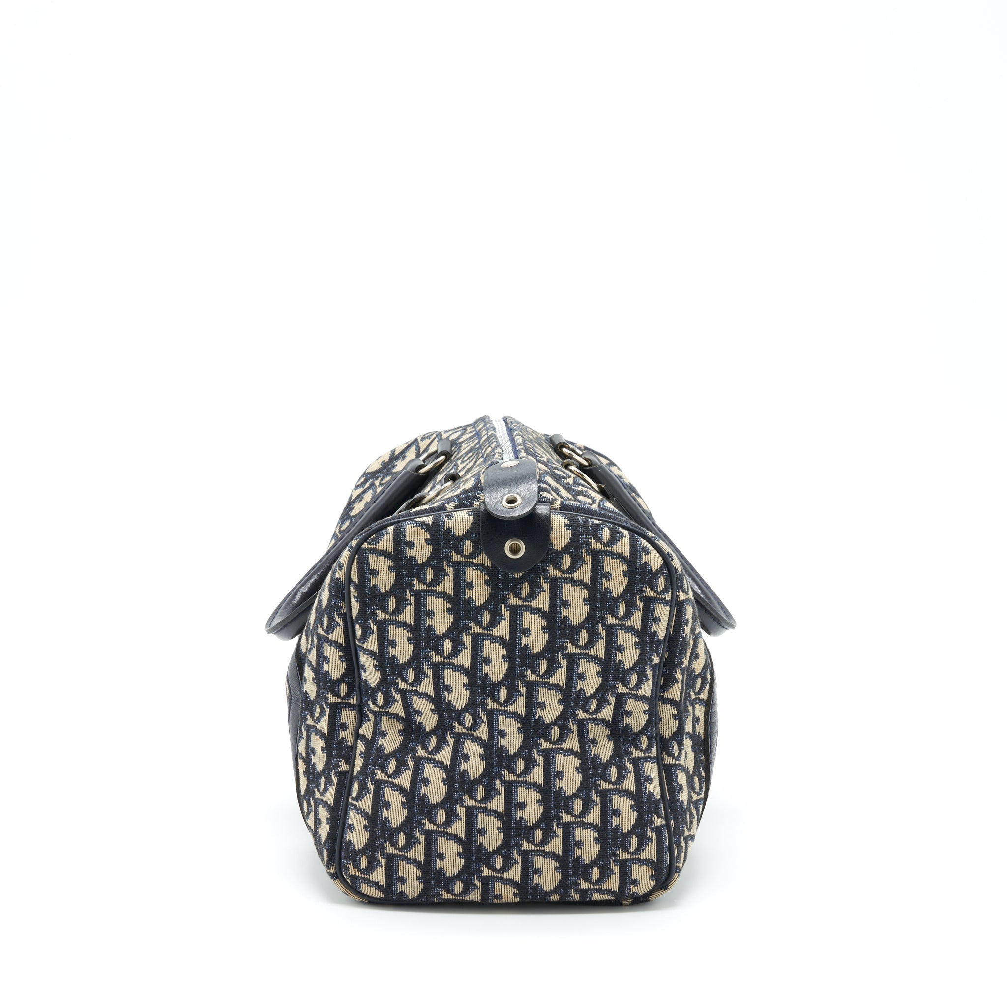 DIOR VINTAGE SPEEDY BAG BLUE OBLIQUE CANVAS